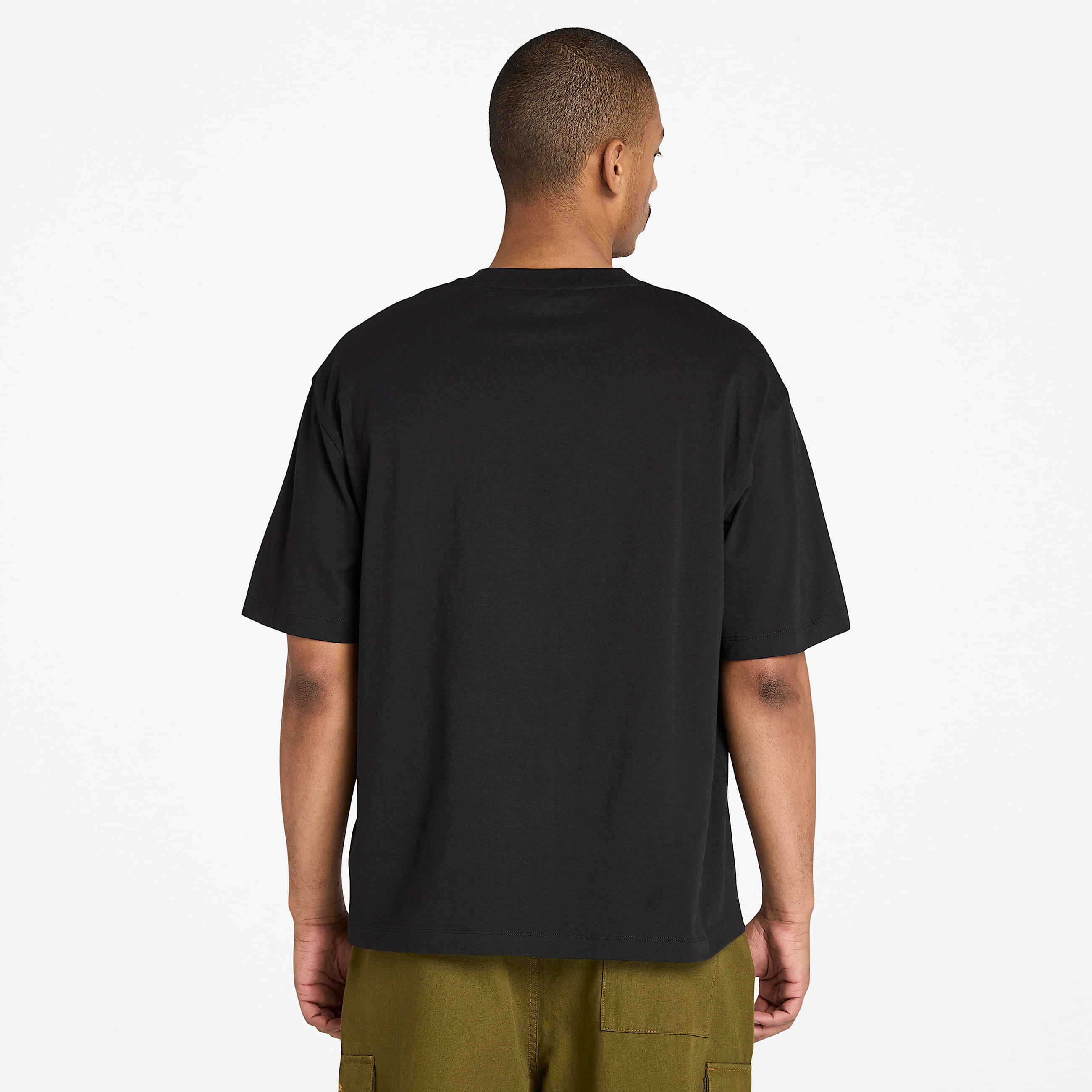 Tshirt  logo en relief ton sur ton Hampton pour homme en noir TBL noir ALT9