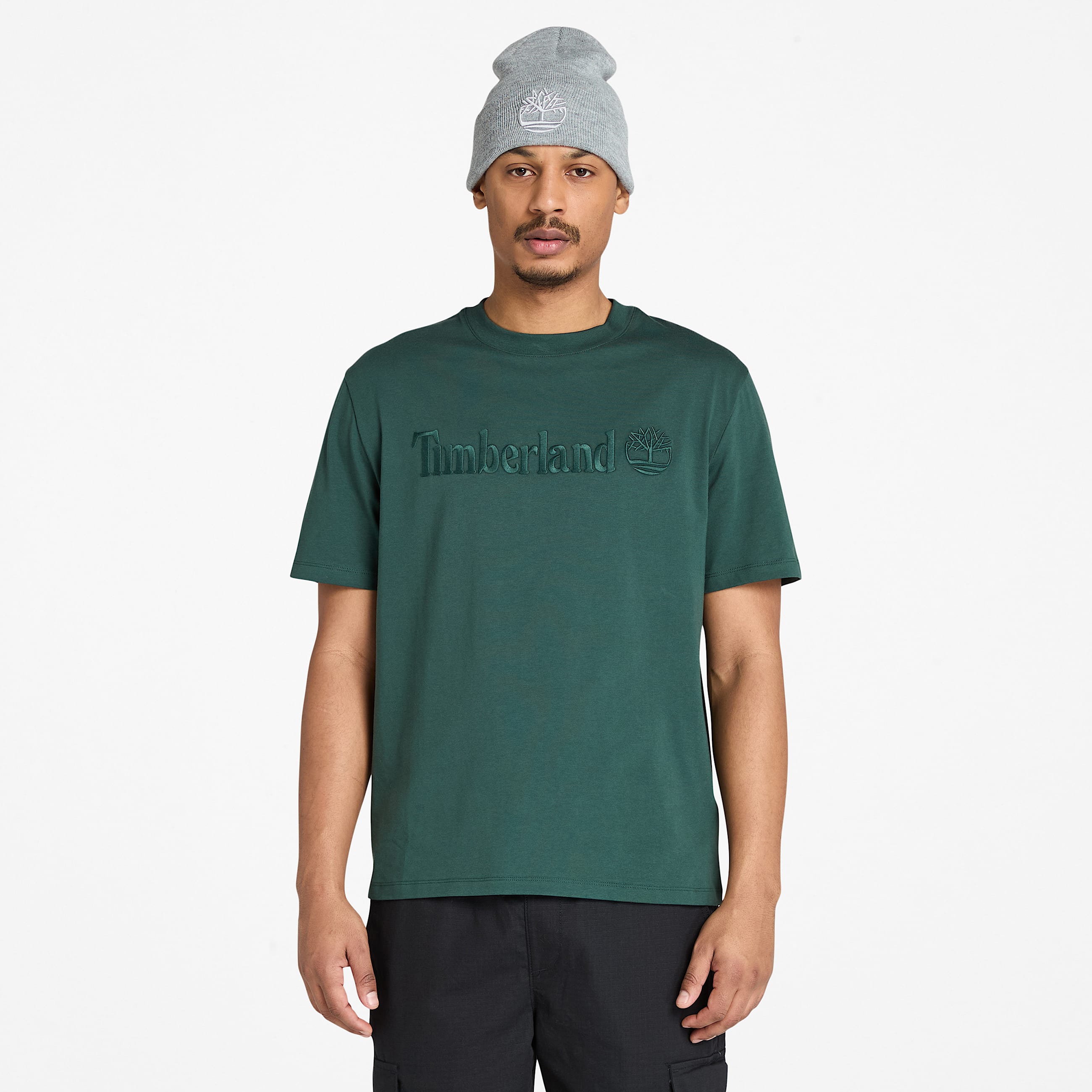 Hampton ShortSleeve TShirt for Men in Dark Green TBL Green HERO