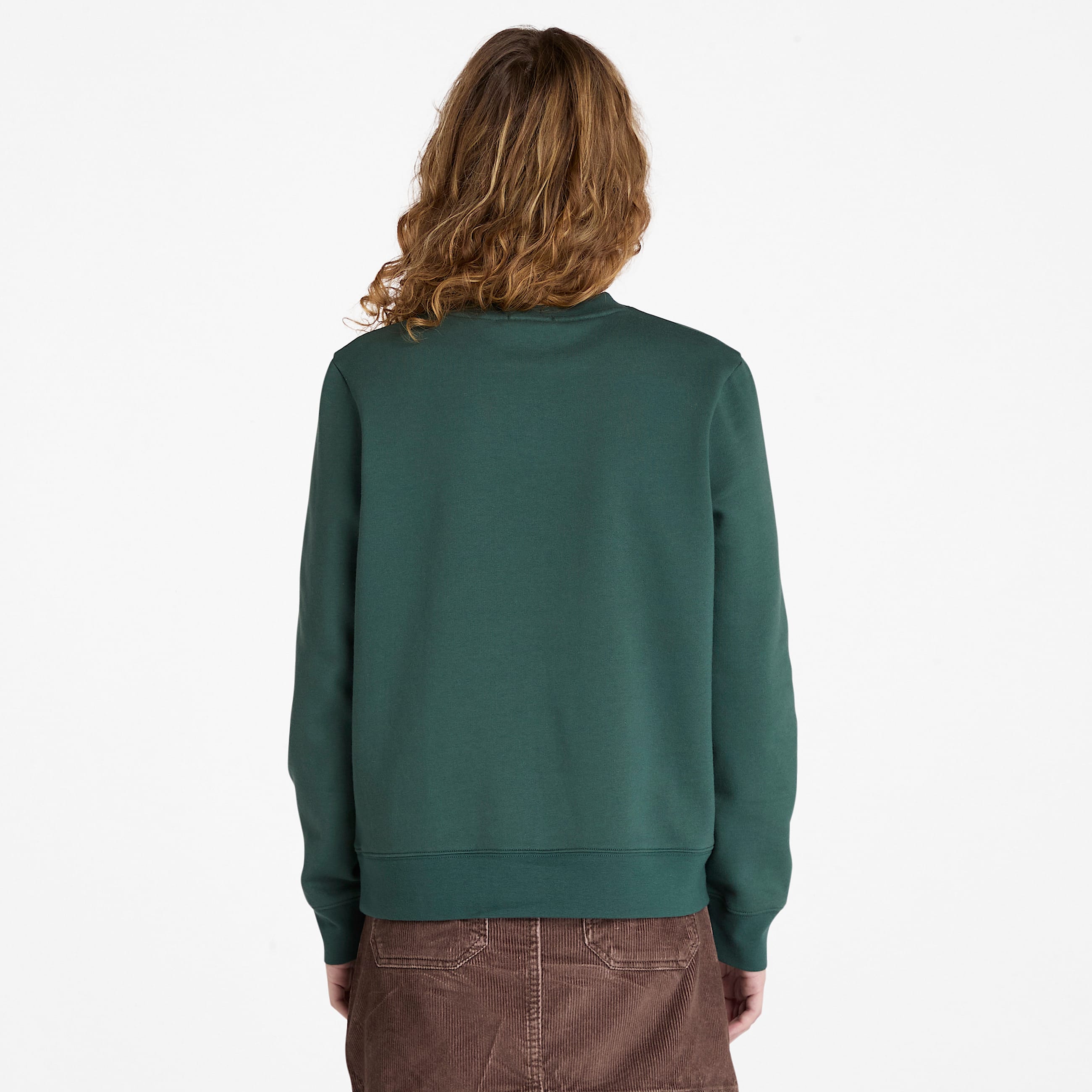 Sweat  col rond et envers bross Exeter River pour femme en vert fonc TBL Verte ALT9