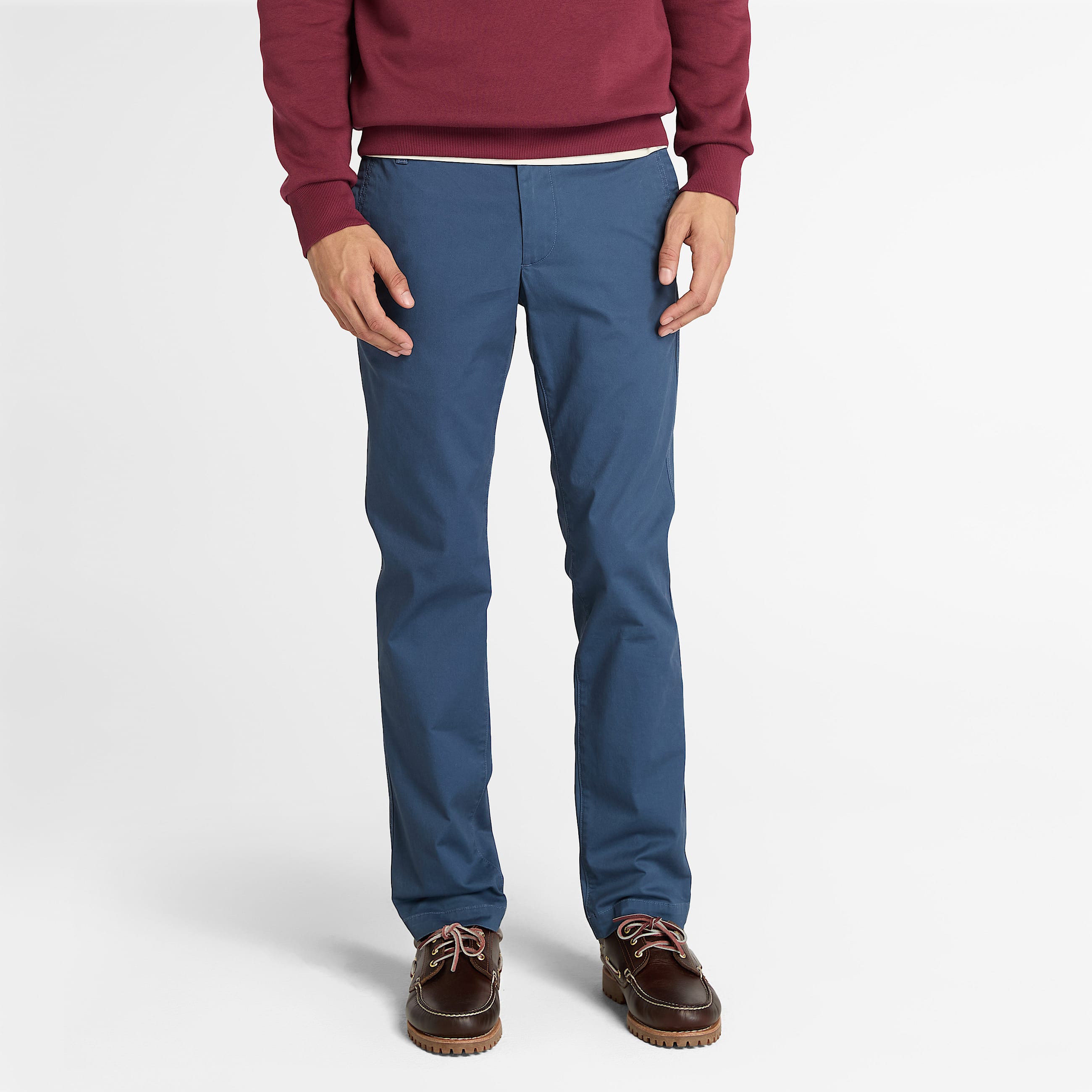 Schmale Topsfield Chinohose aus Twill fr Herren in Blau TBL Blau HERO