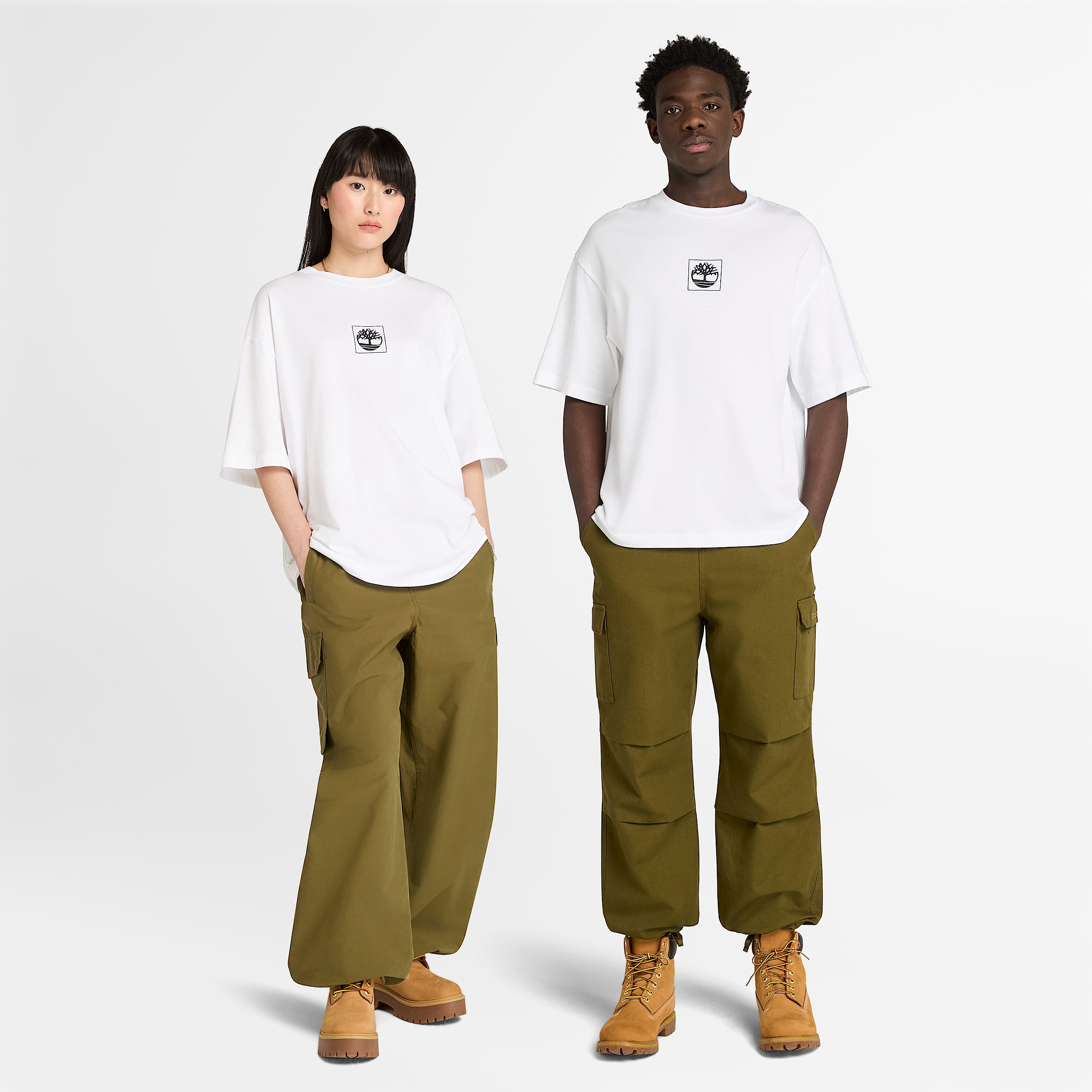 Tshirt  manches courtes et motif  Building Blocks  en blanc TBL blanc HERO