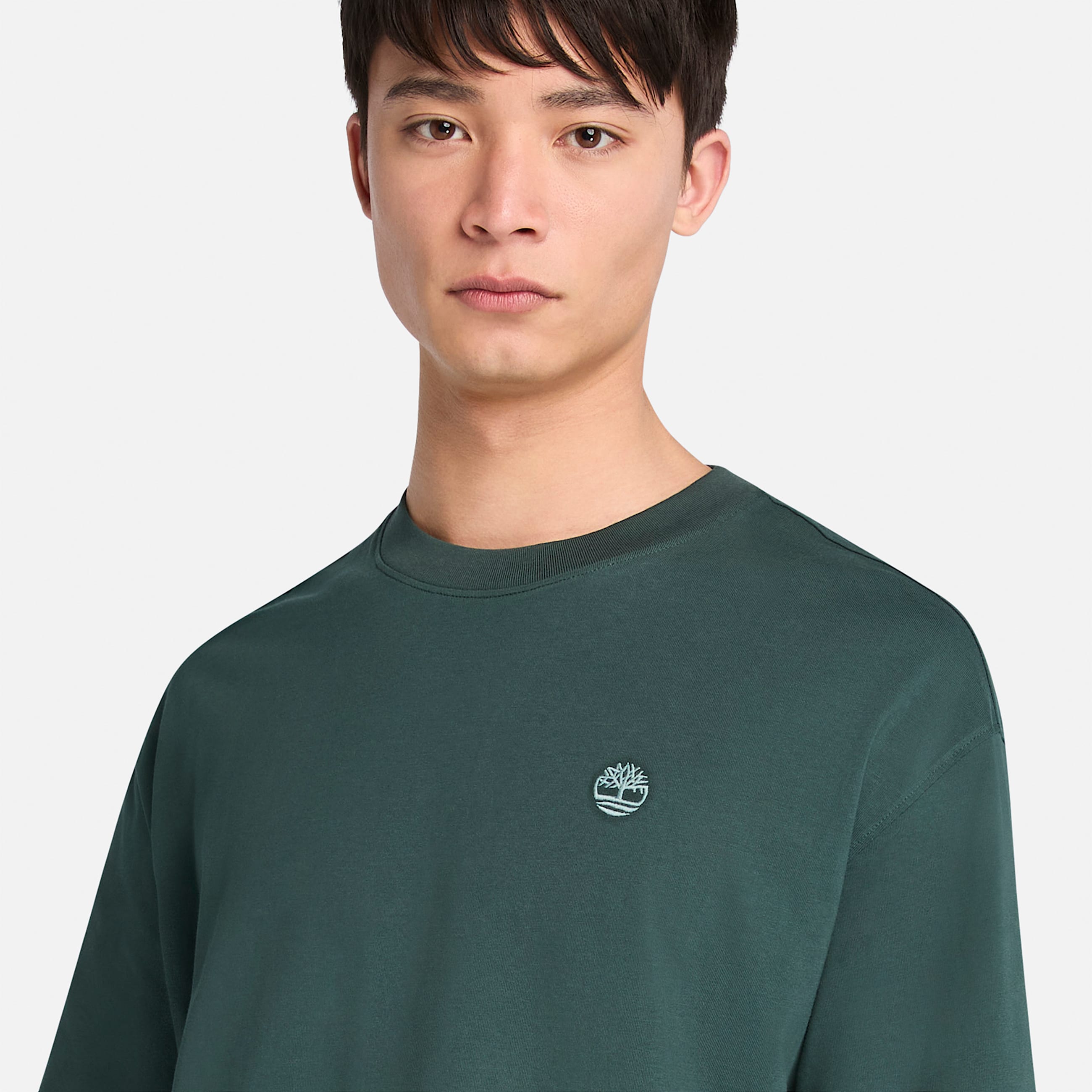 Tshirt  manches courtes Dunstan River pour homme en vert fonc TBL Verte ALT2