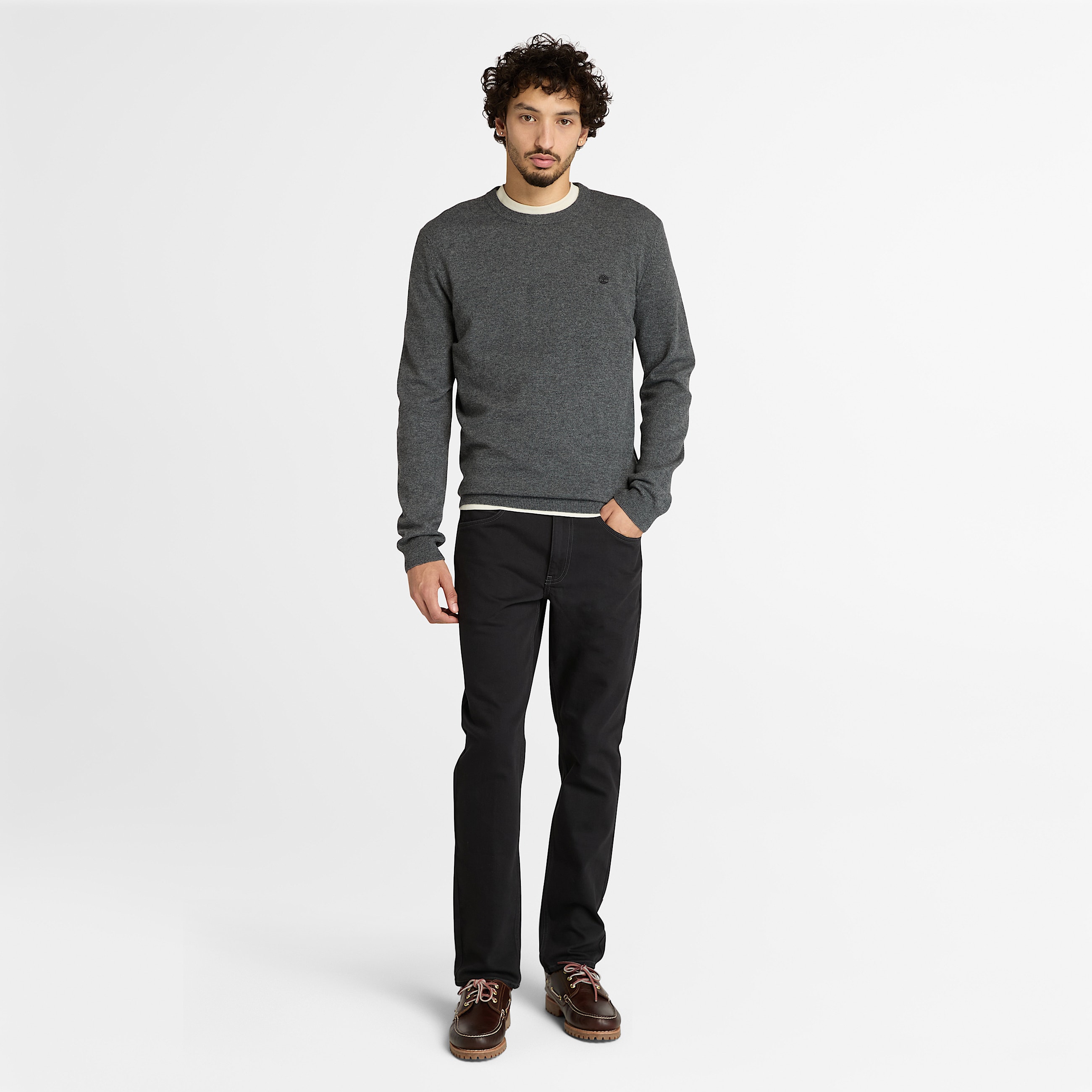 Pantalon 5 poches noir dlav en denim Sandown pour homme en noir TBL noir ALT1