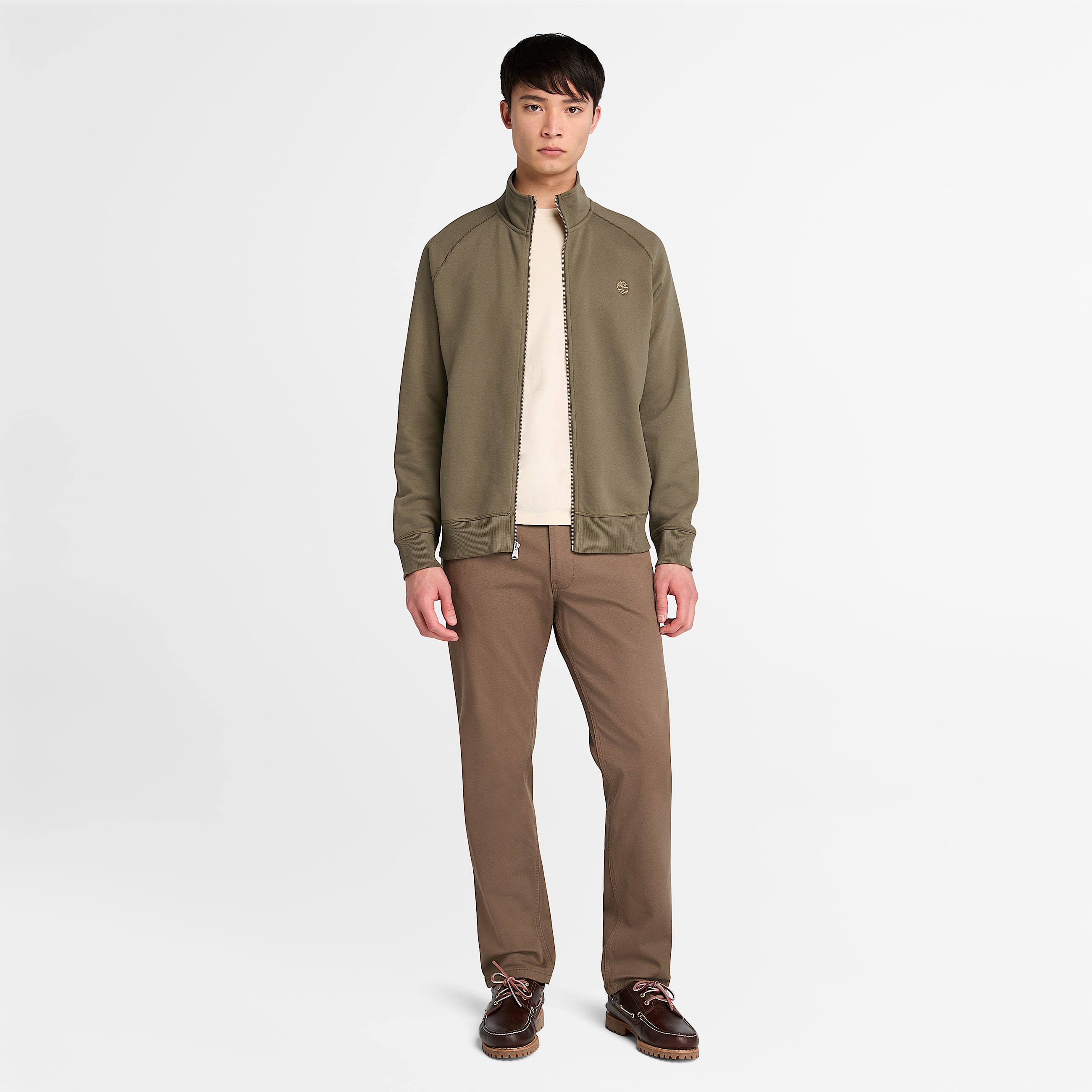 Exeter River Funnel Neck Sweatshirt for Men in Green TBL Green ALT1