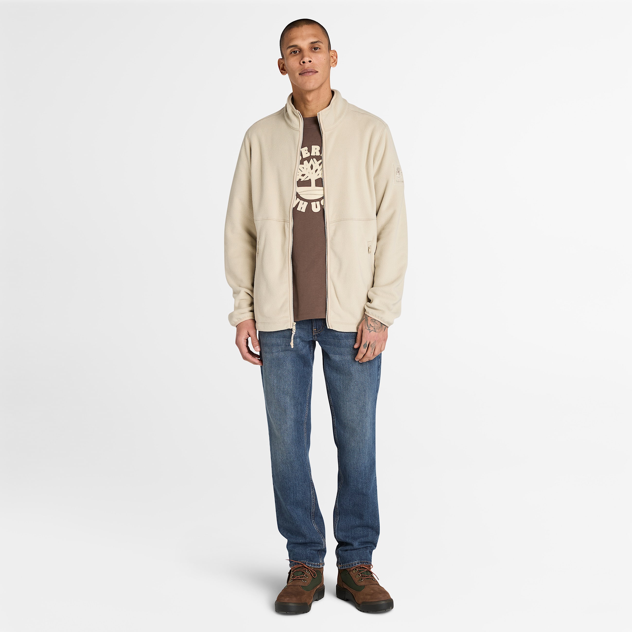 Tshirt  manches courtes et motif festif sur le devant pour homme en marron TBL marron ALT1