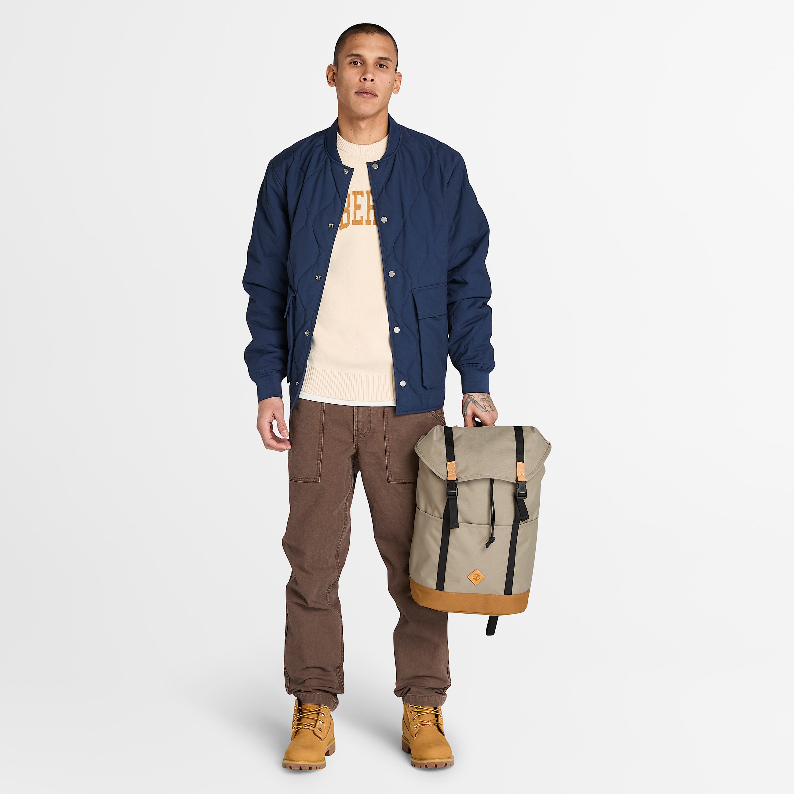 Timberland Graphic Jumper for Men in Beige TBL Beige ALT1