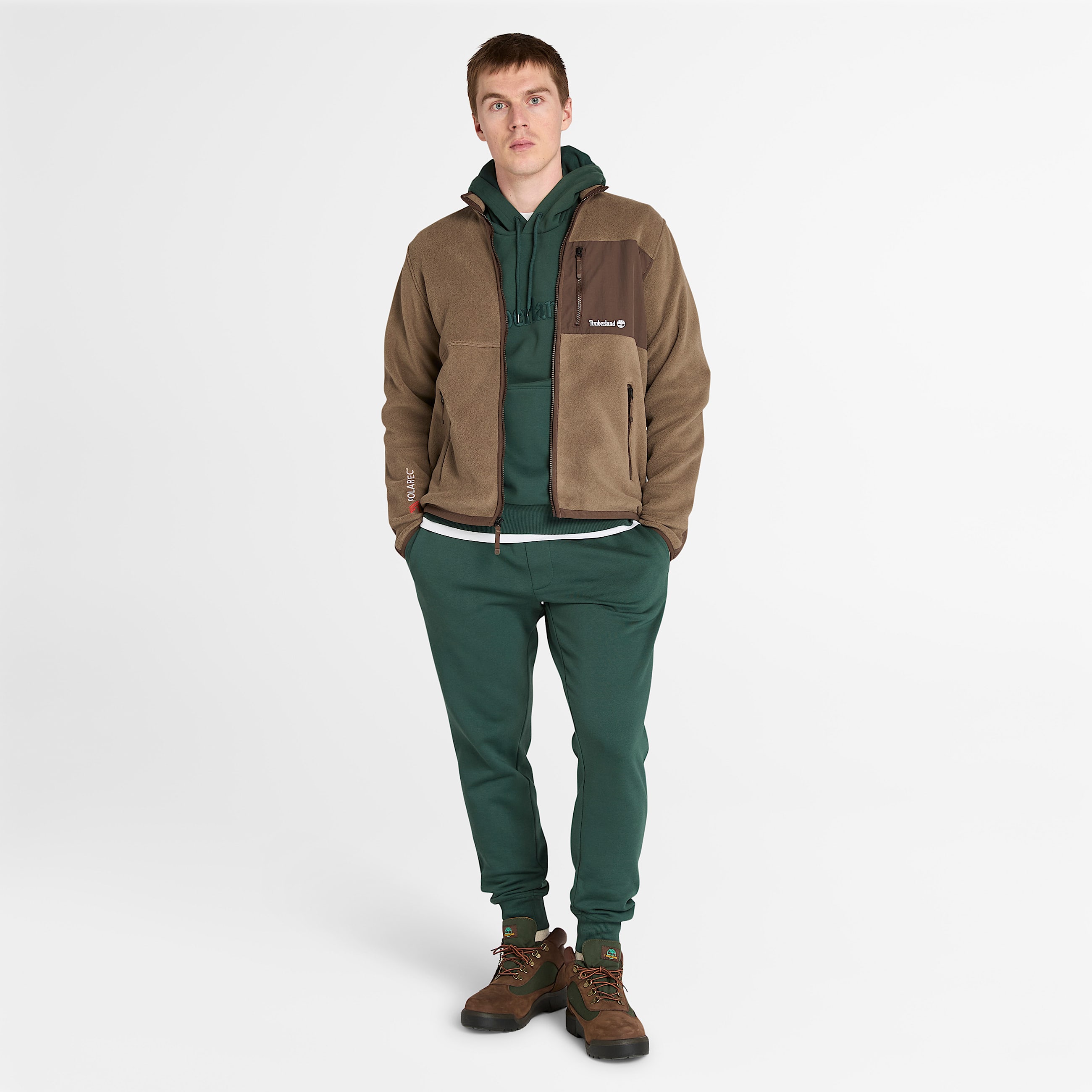 Sweat  capuche Hampton pour homme en vert fonc TBL Verte ALT1