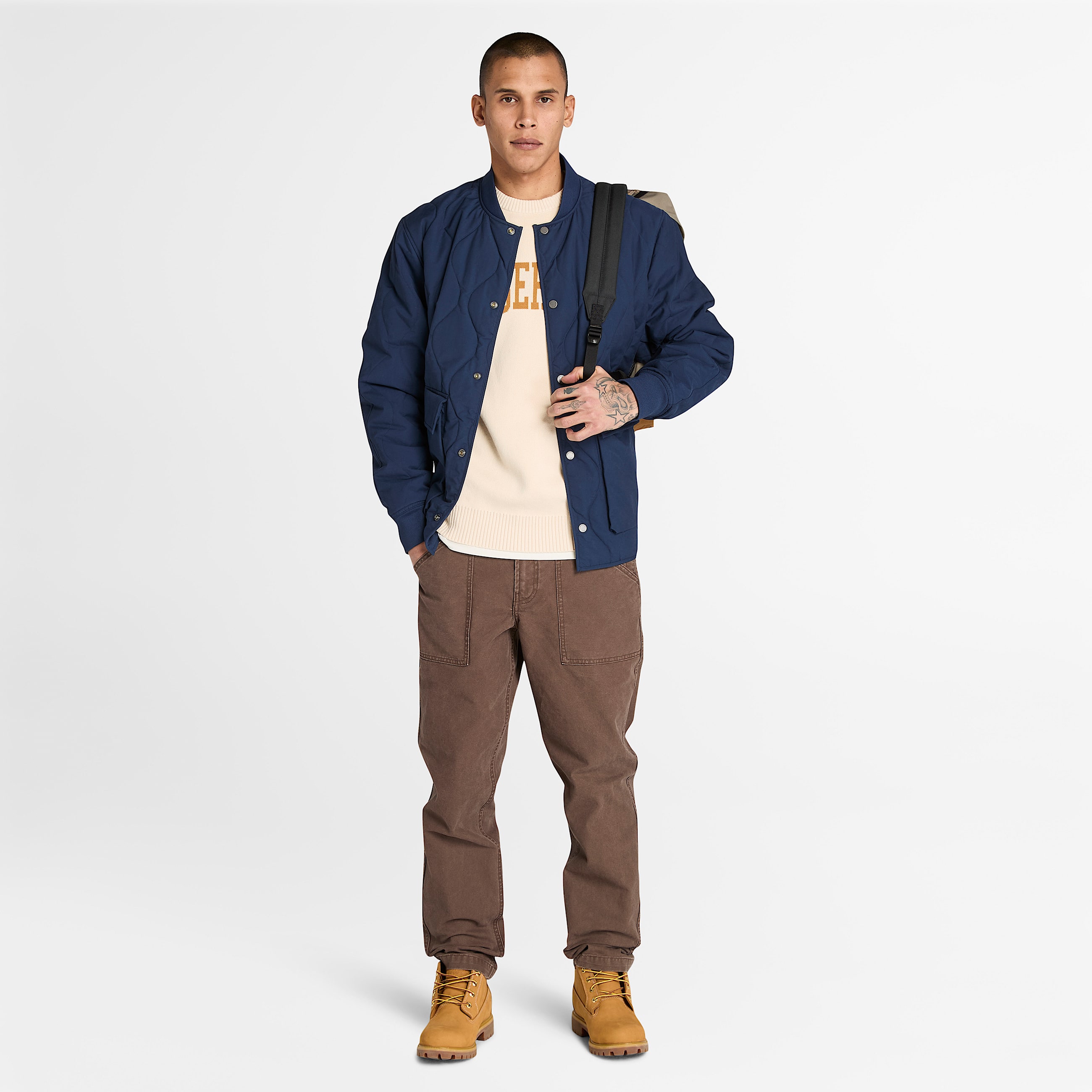 Goffstown Washed Canvas Fatigue Trouser for Men in Brown TBL Brown ALT1