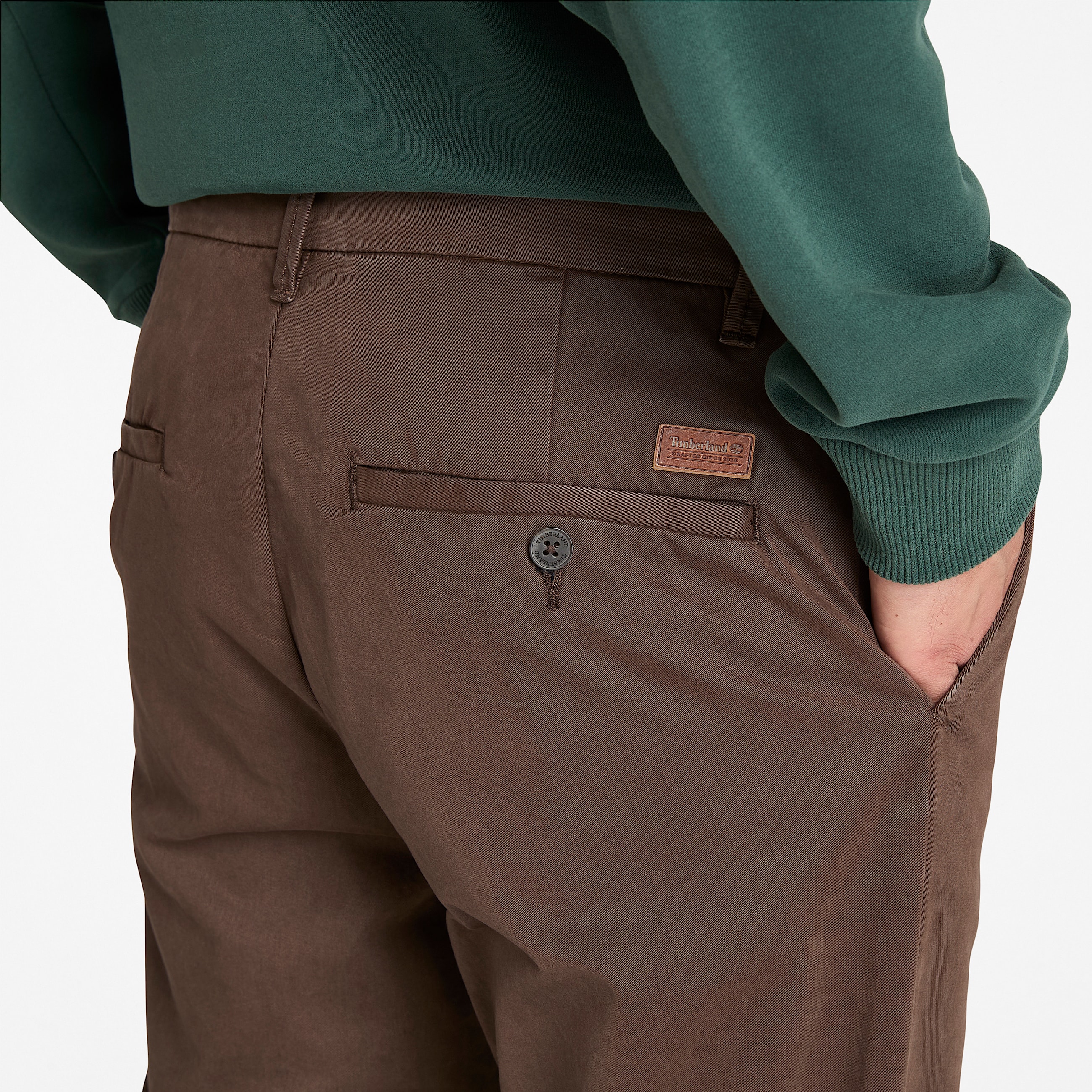 Claremont Twill Chino Trouser Straight for Men in Brown TBL Brown ALT2