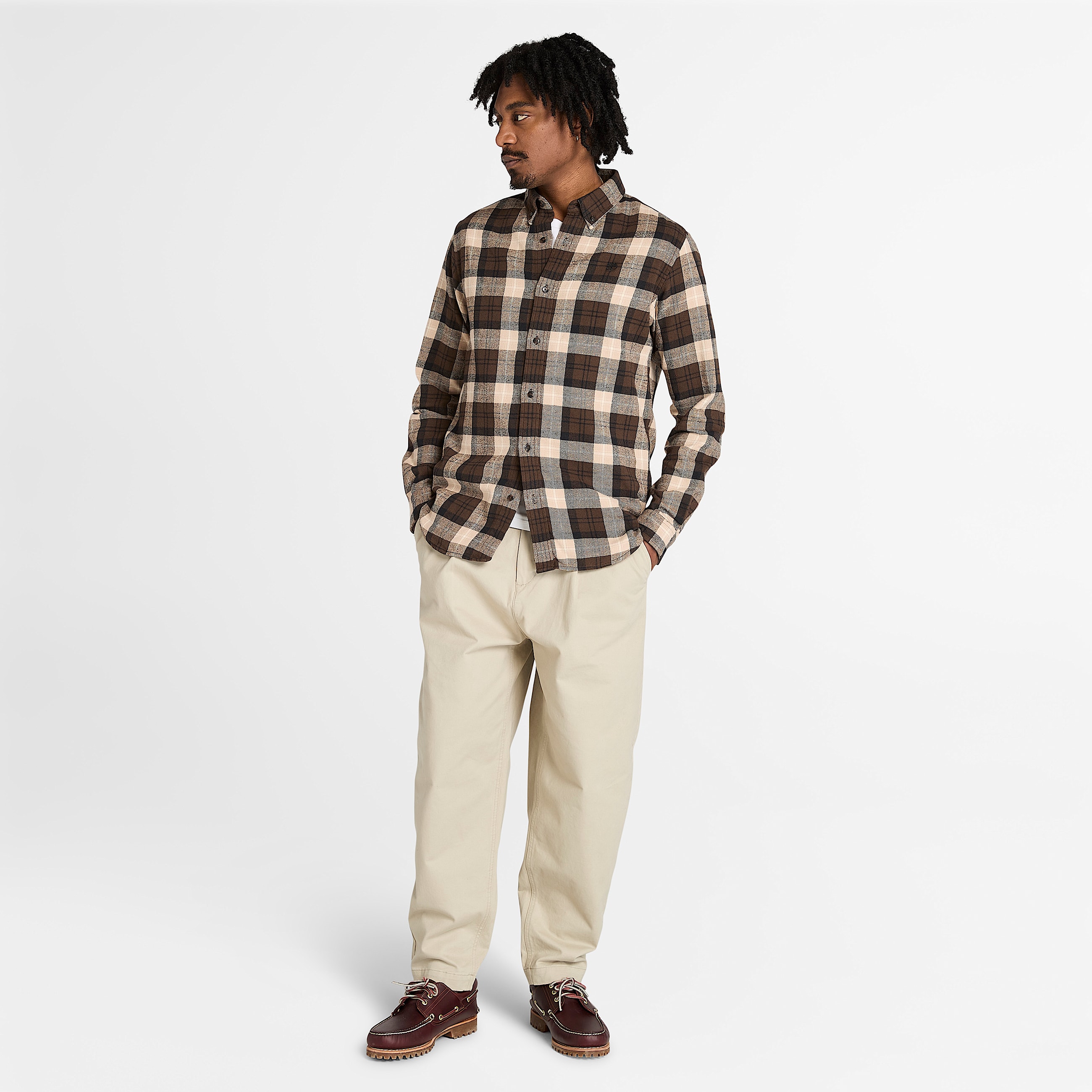 Kariertes Flanellhemd fr Herren in Braun TBL Braun ALT1