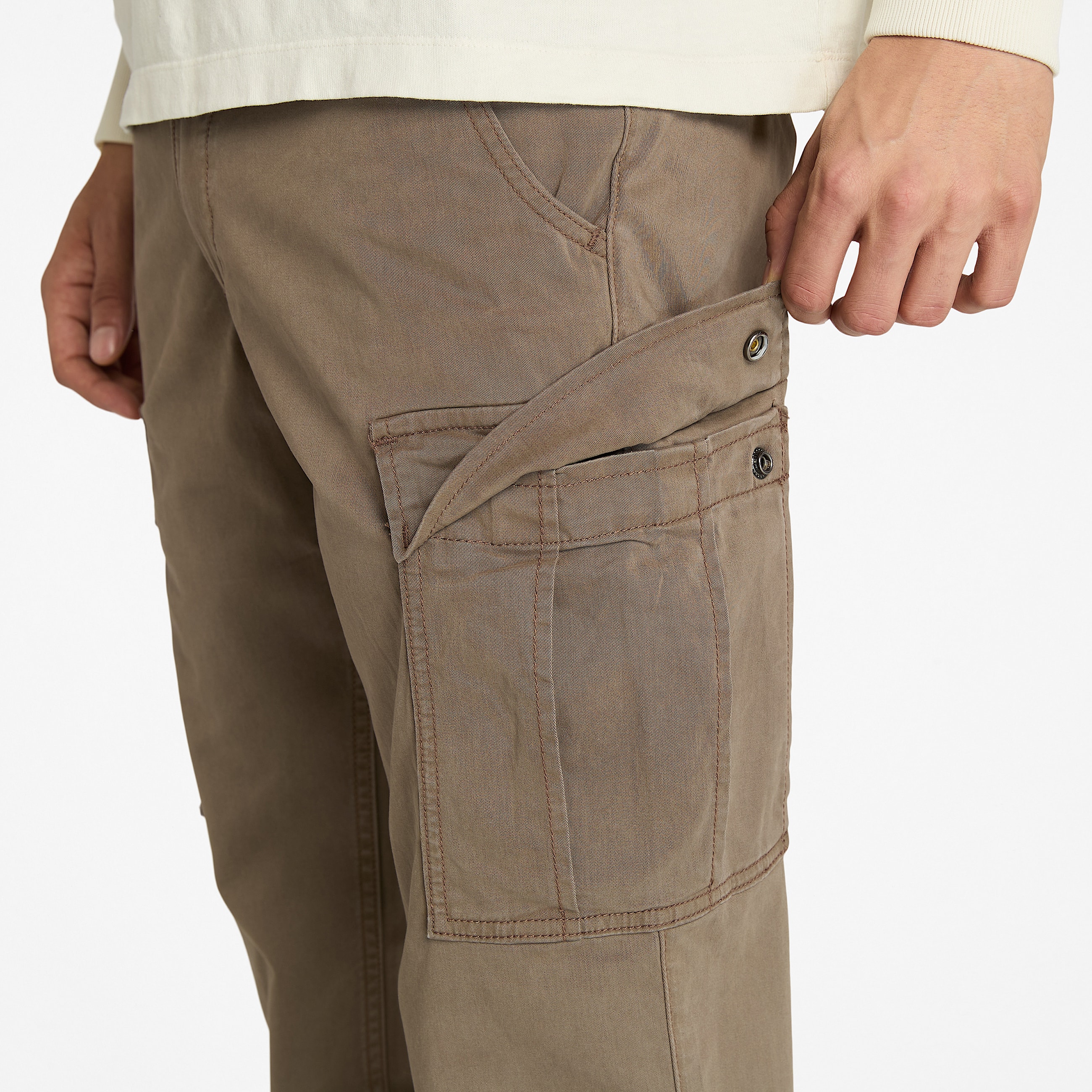 Timberland Brookline Twill Cargo Trouser for Men in Brown TBL Brown ALT2