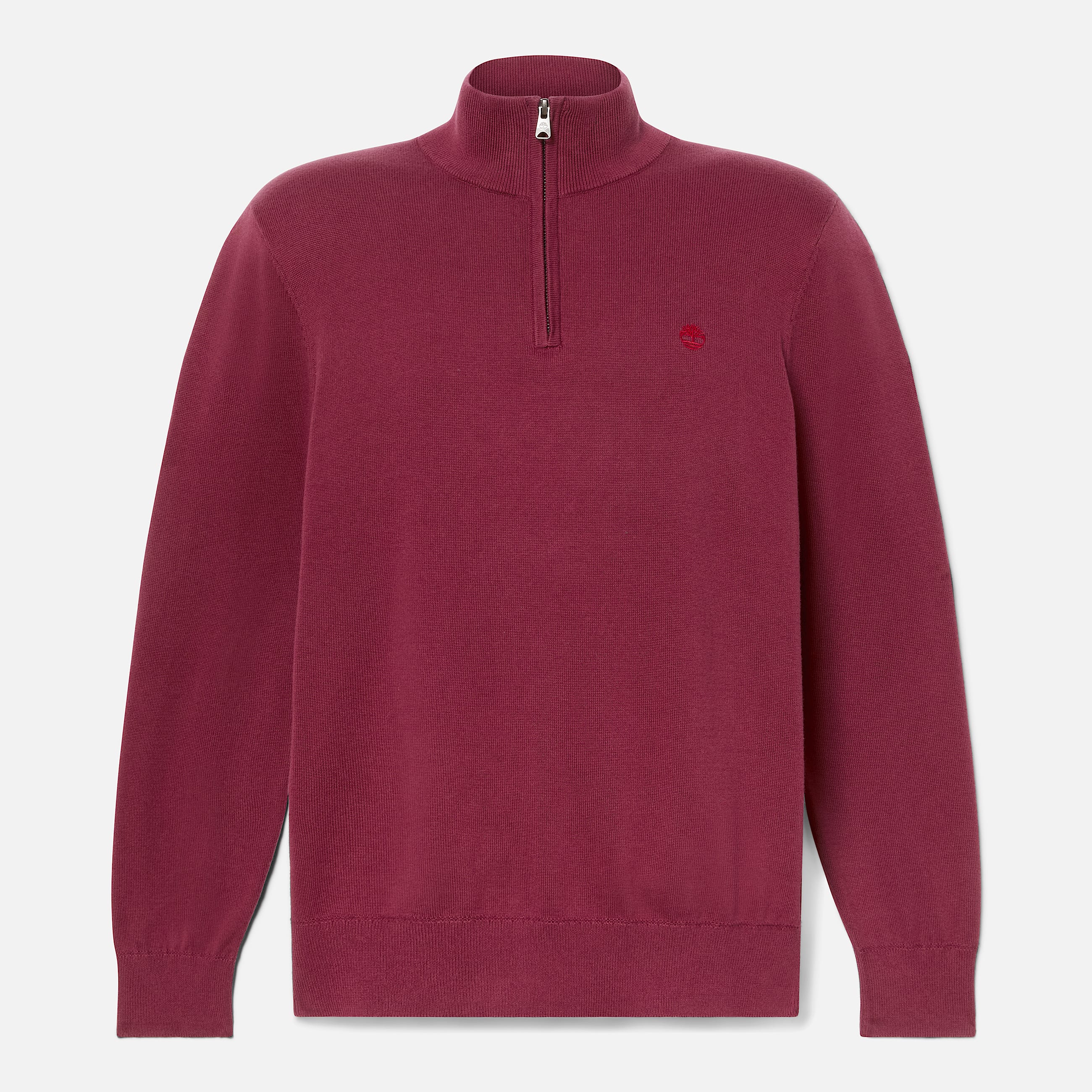 Pull  col zipp Williams River pour homme en bordeaux TBL bordeaux ALT10