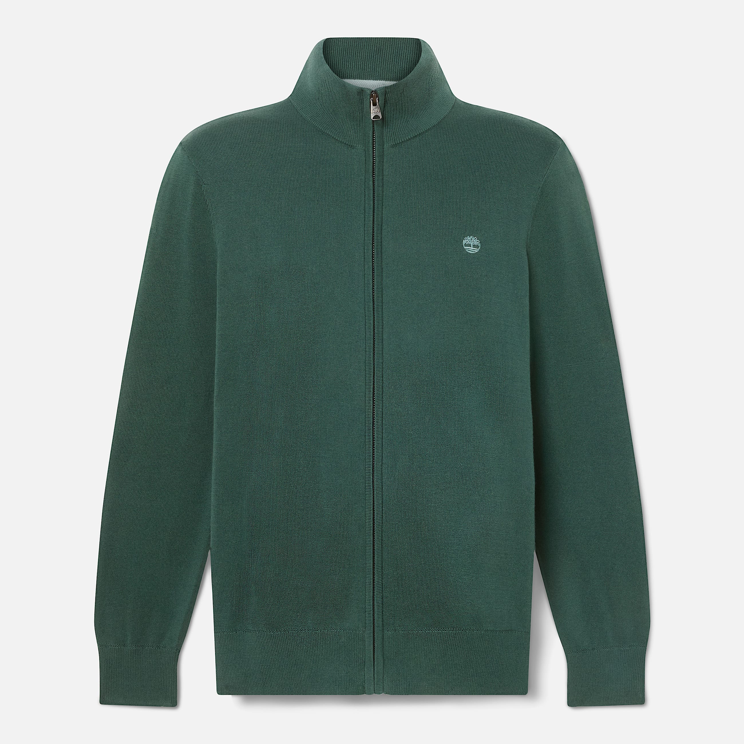 Williams River Cotton FullZip Jumper for Men in Dark Green TBL Green ALT10