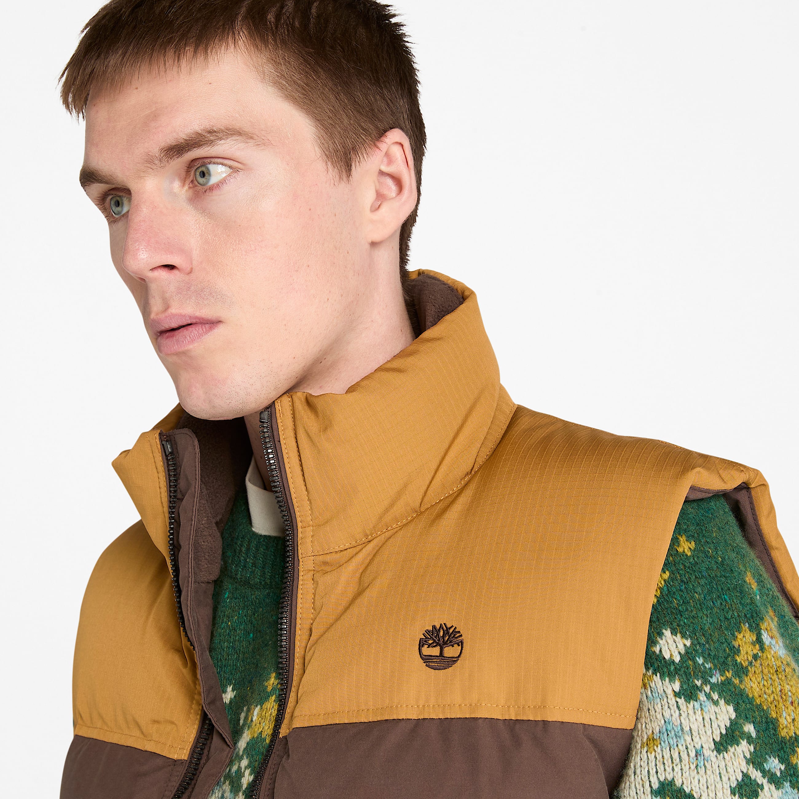 Welch Mountain Durable WaterRepellent Puffer Gilet for Men in Brown TBL Brown ALT3