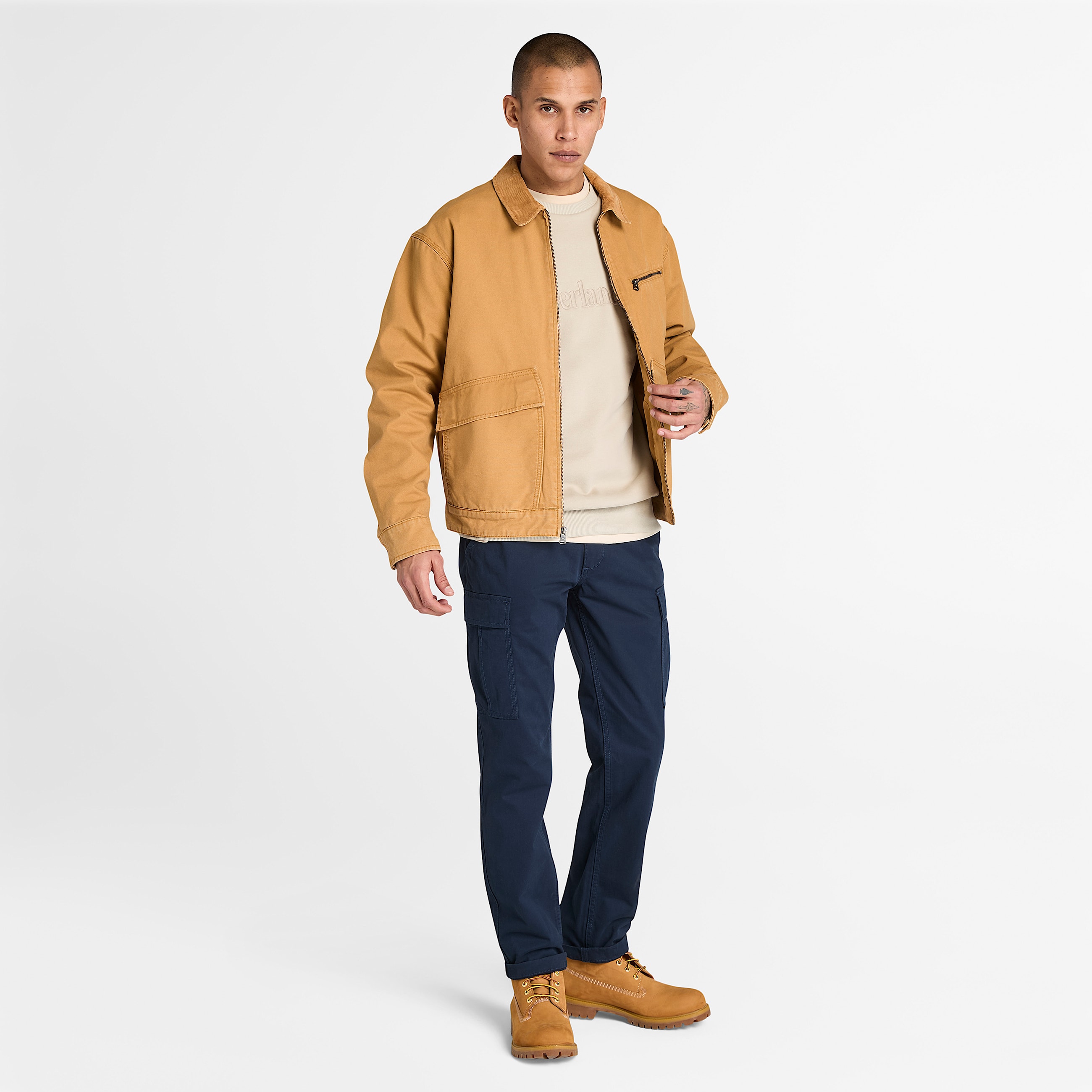 Pantaloni Cargo in Twill Timberland Brookline da Uomo in blu scuro TBL blu ALT2