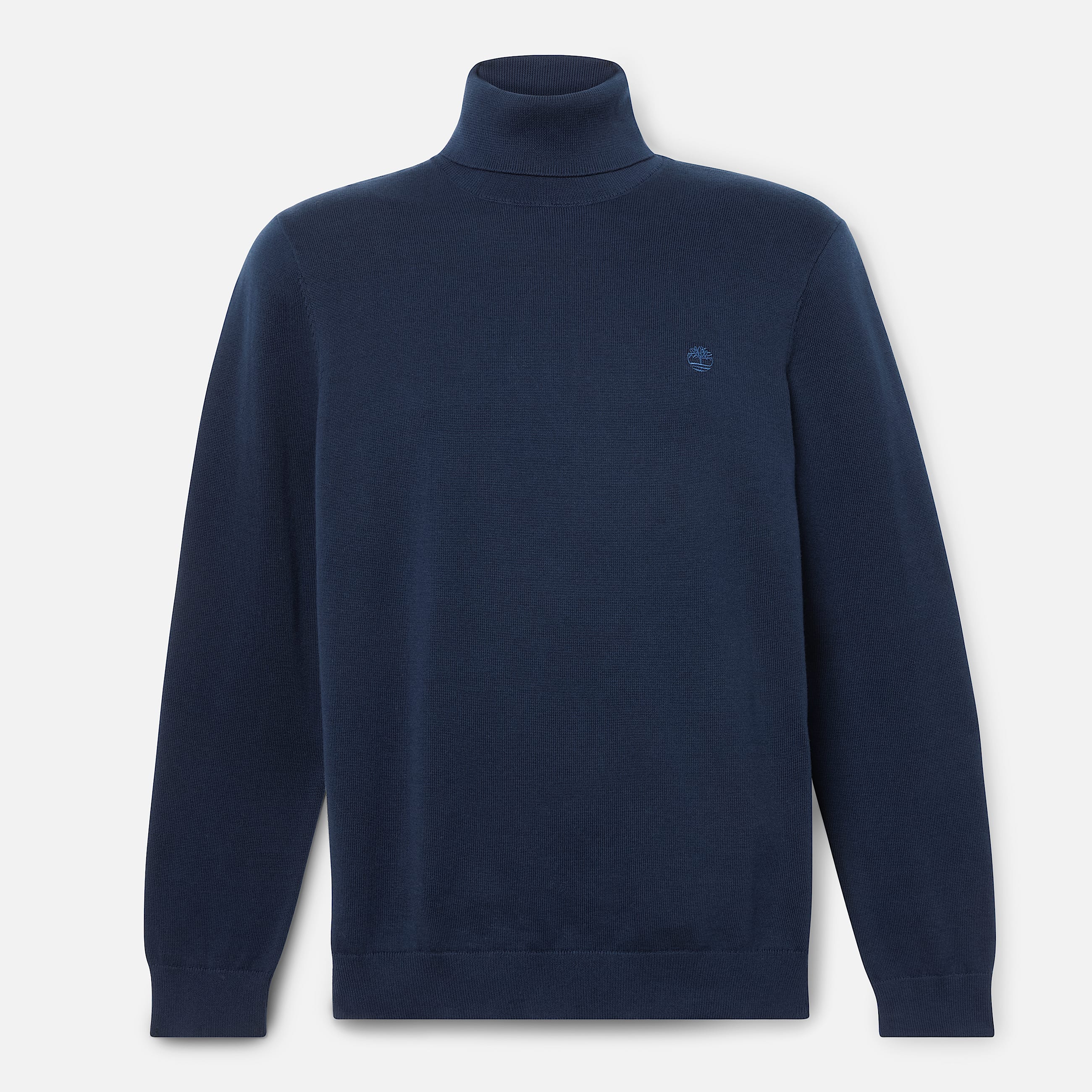 Williams River Turtle Neck Cotton Jumper for Men in Dark Blue TBL Blue ALT10