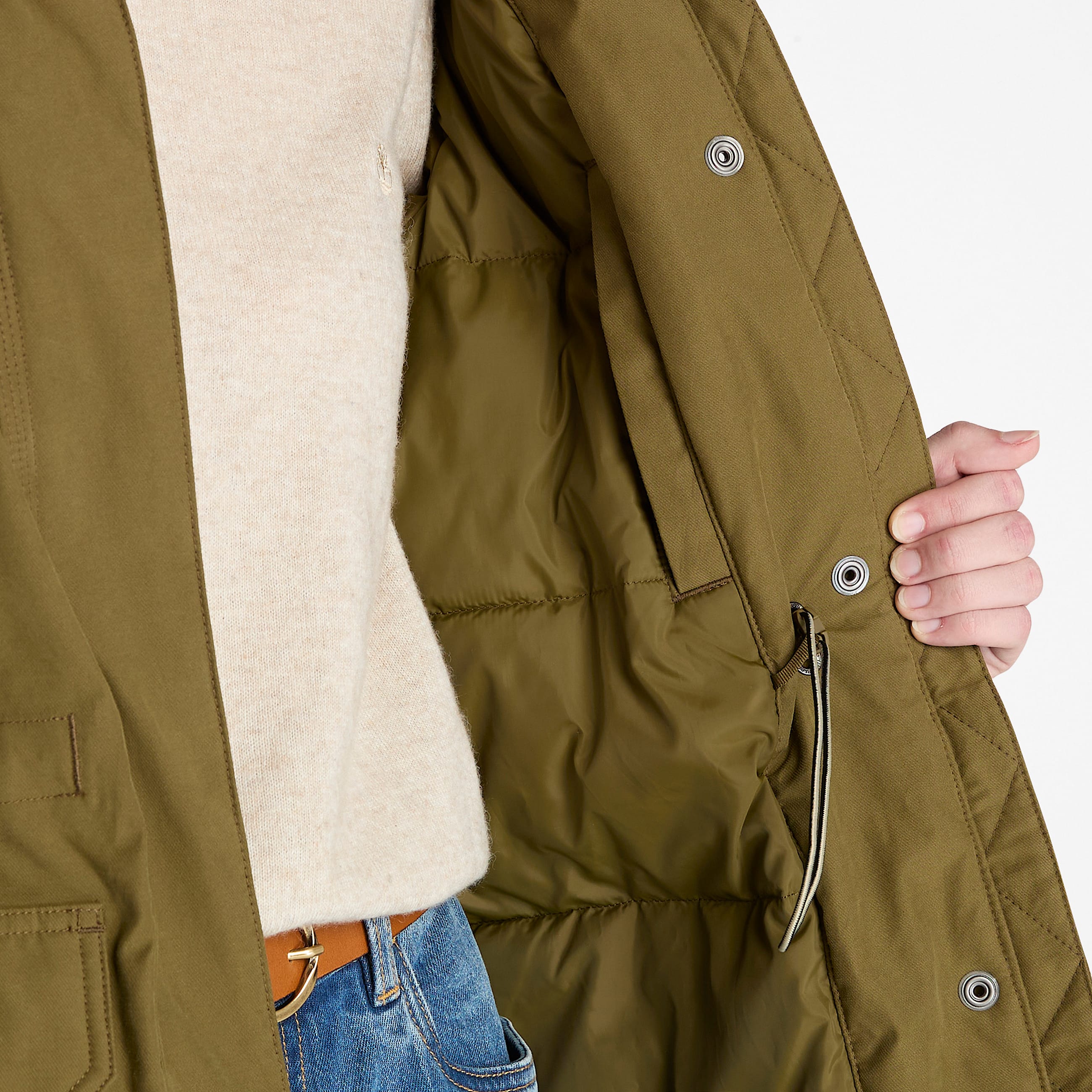 Parka impermable Timberland pour femme en vert fonc TBL Verte ALT2