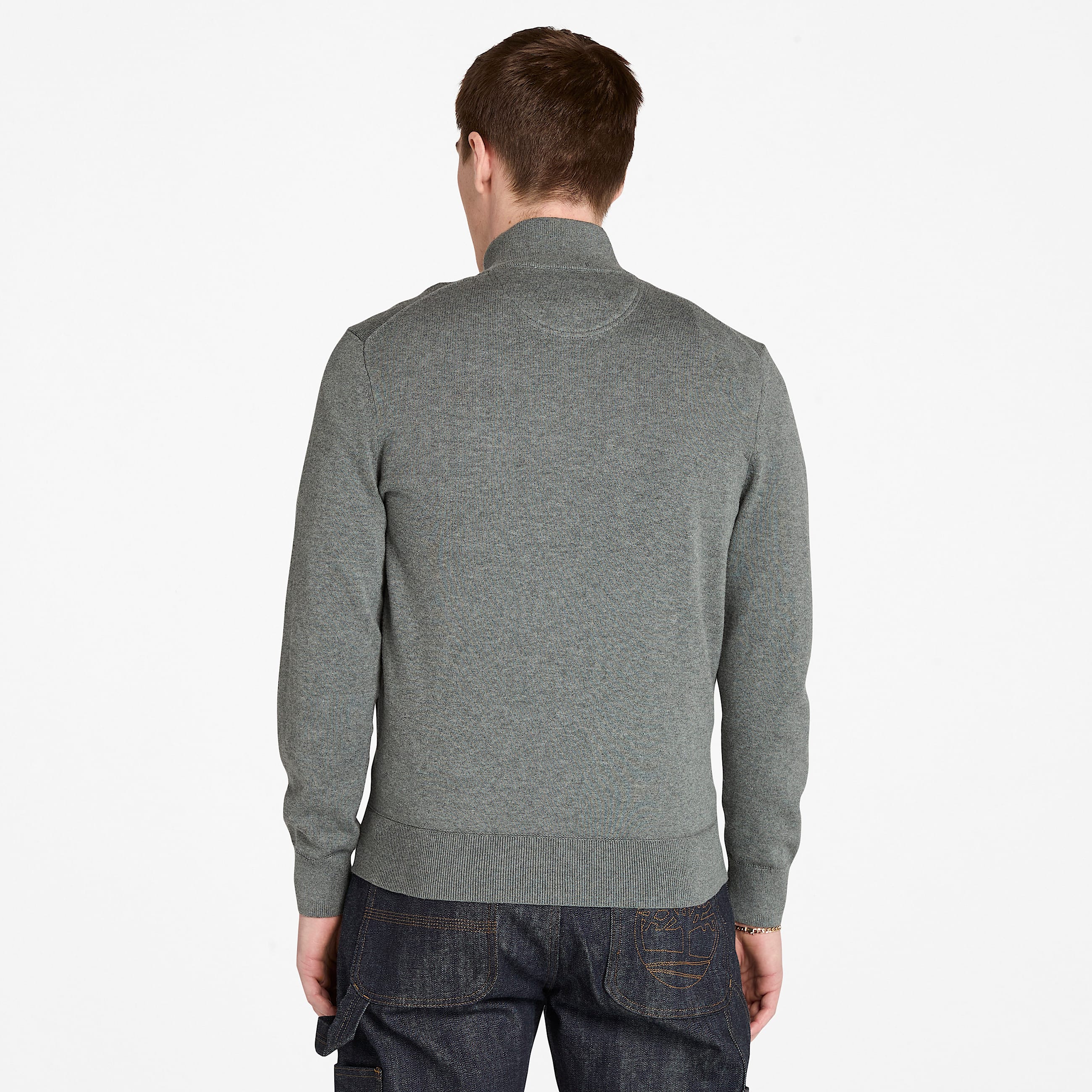 Williams River Cotton FullZip Jumper for Men in Grey TBL Grey ALT9