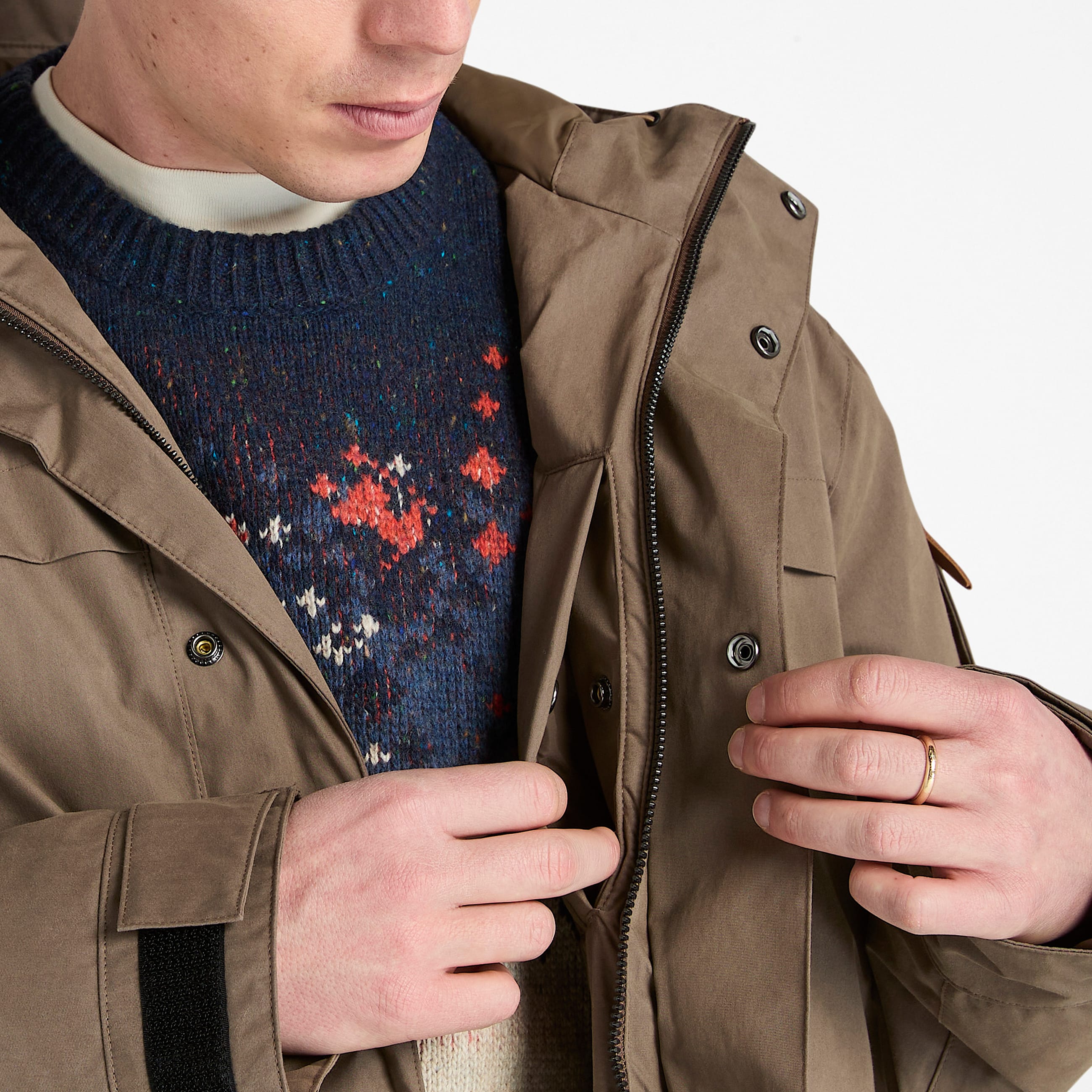 Parka en duvet Wilmington pour homme en marron TBL marron ALT2