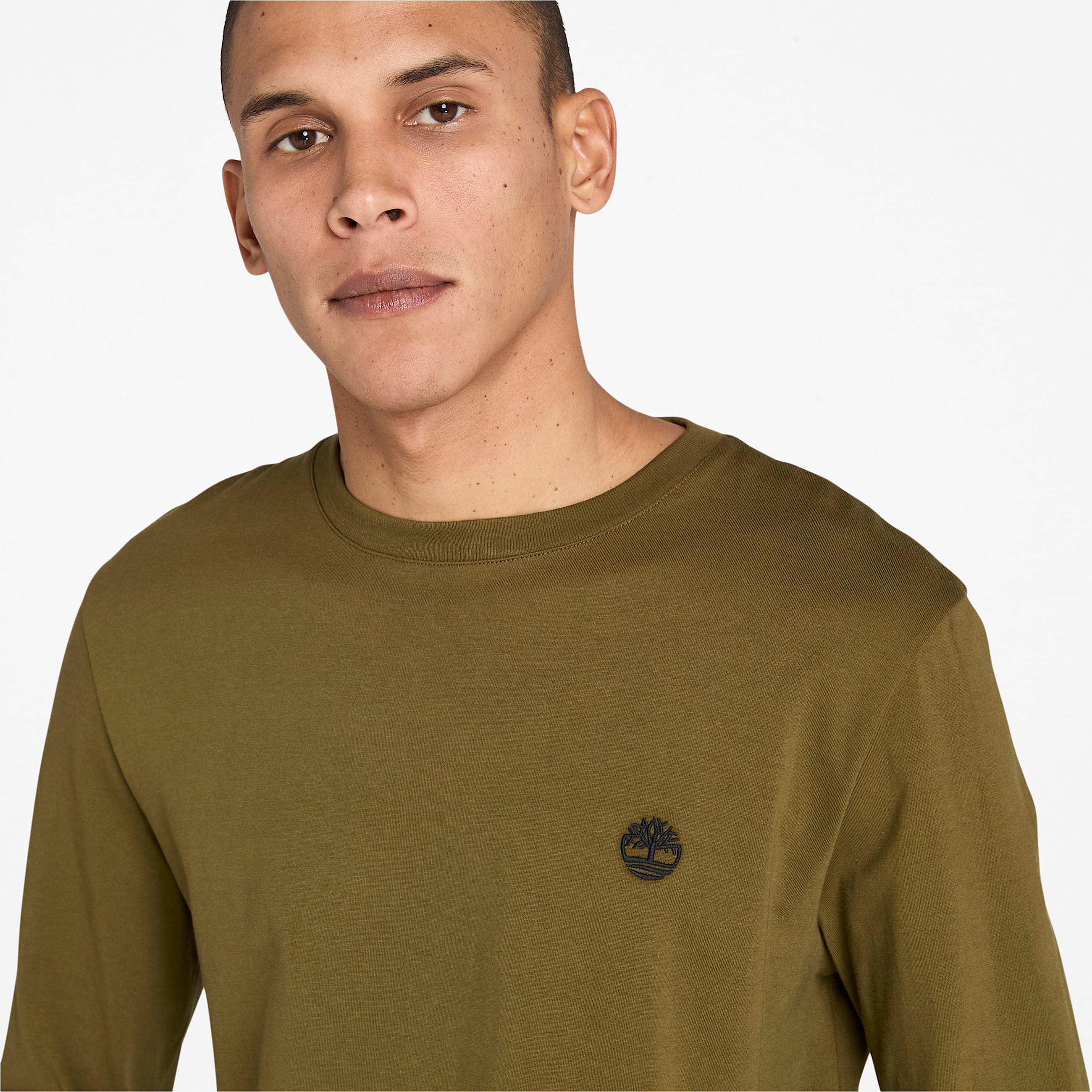 Dunstan River LongSleeve TShirt for Men in Dark Green TBL Green ALT2