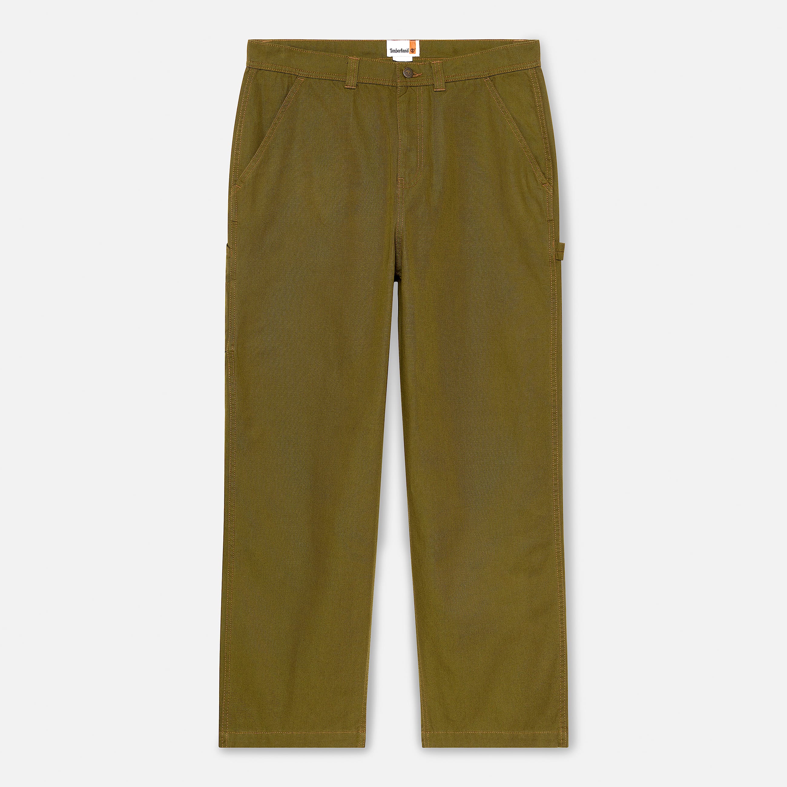 All Gender Washed Duck Canvas Carpenter Trouser in Dark Green TBL Green ALT10