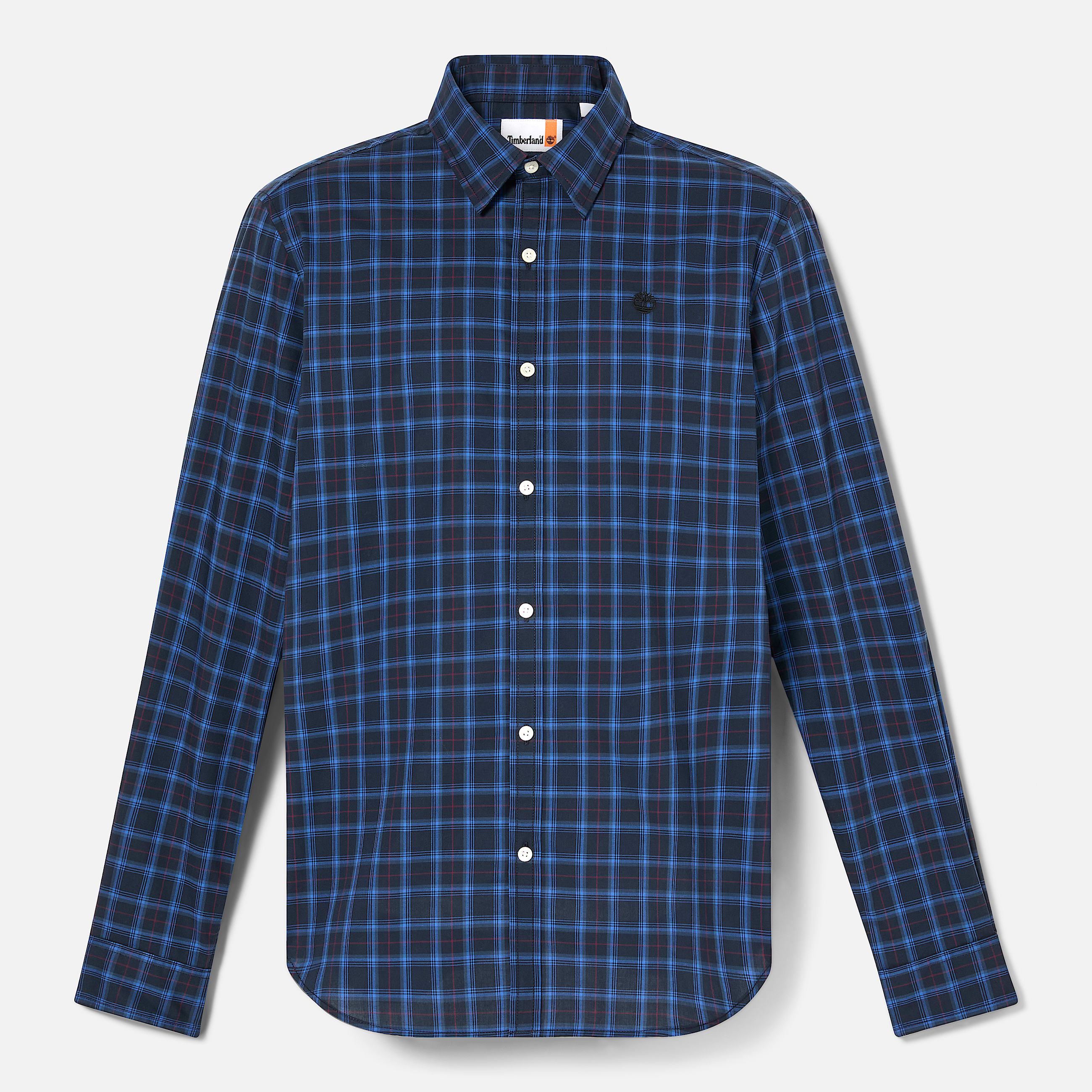 Chemise  carreaux en popeline pour homme en bleu fonc TBL bleu ALT10