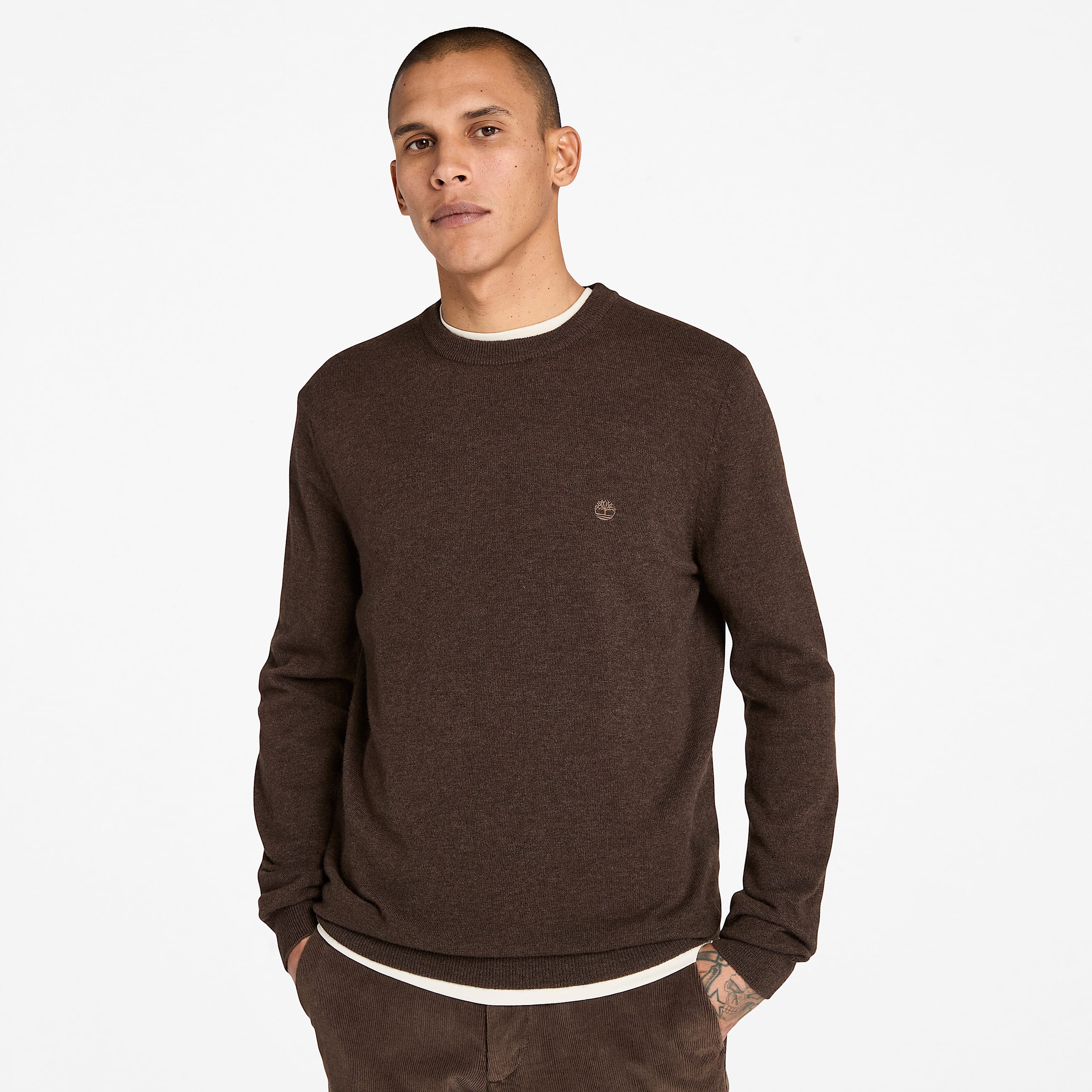 Timberland Cohas Brook Merino Crewneck Jumper for Men in Brown TBL Brown HERO