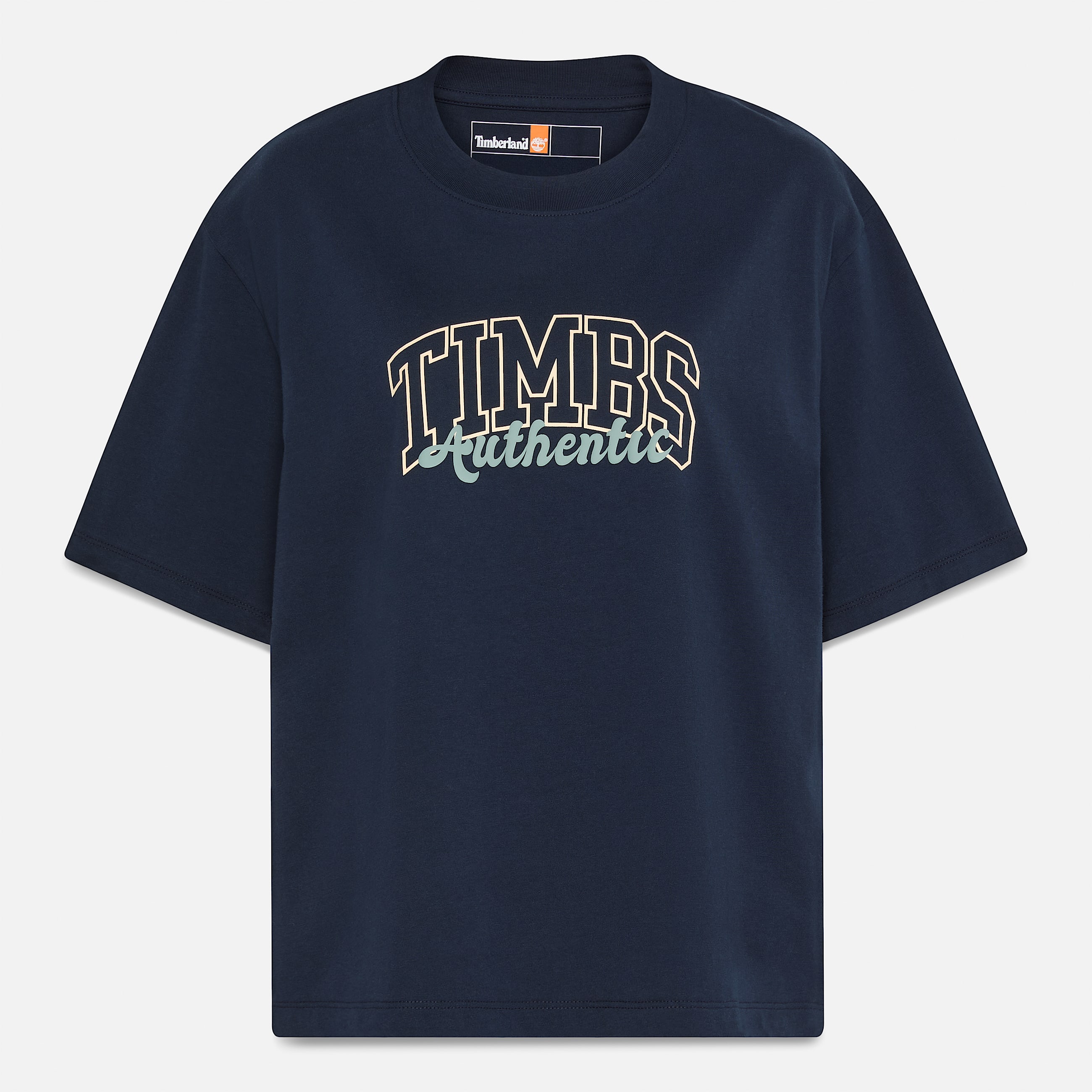 Tshirt Timberland Varsity Graphic  manches courtes pour femme en bleu fonc TBL bleu ALT10