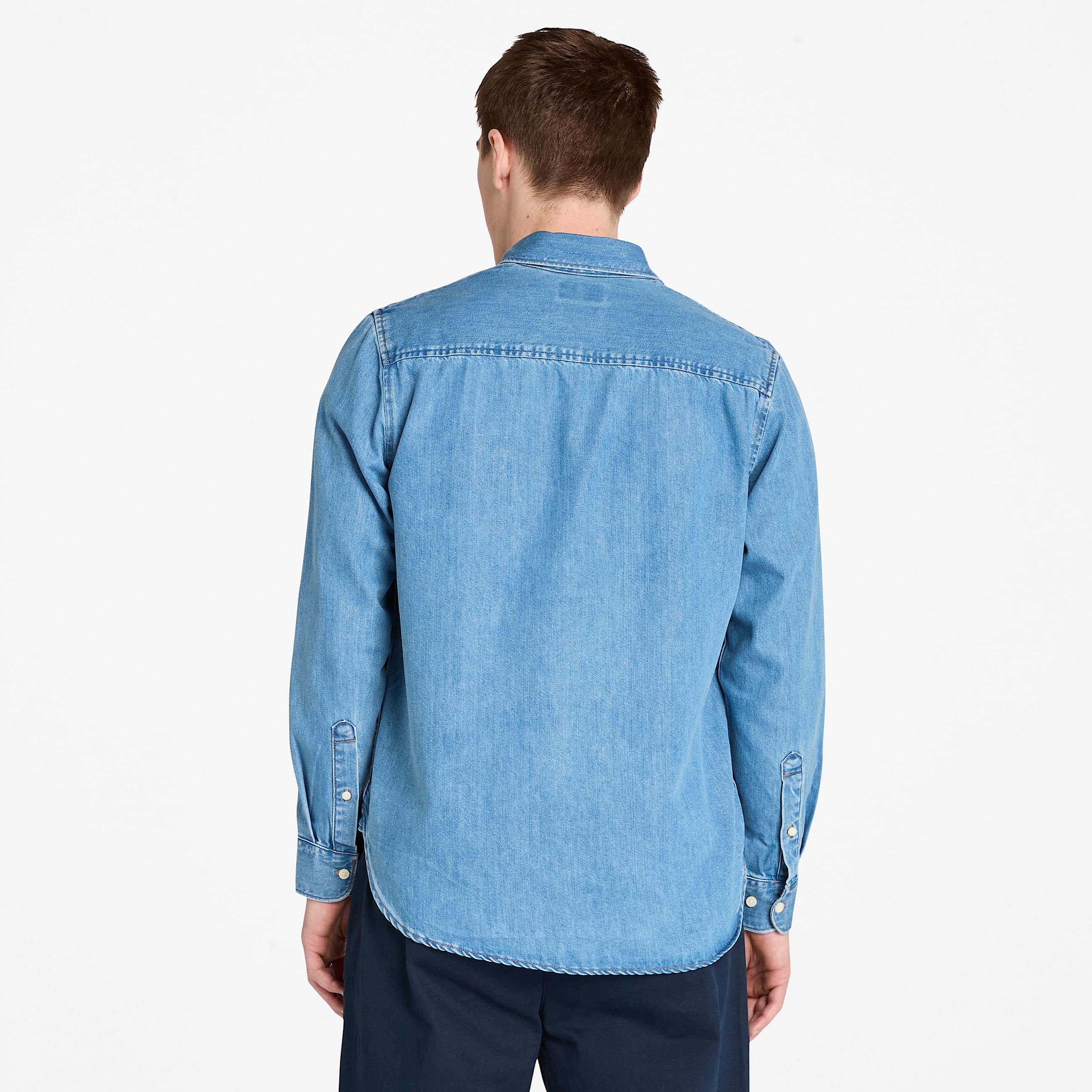 Denim Shirt for Men in Blue TBL Blue ALT9