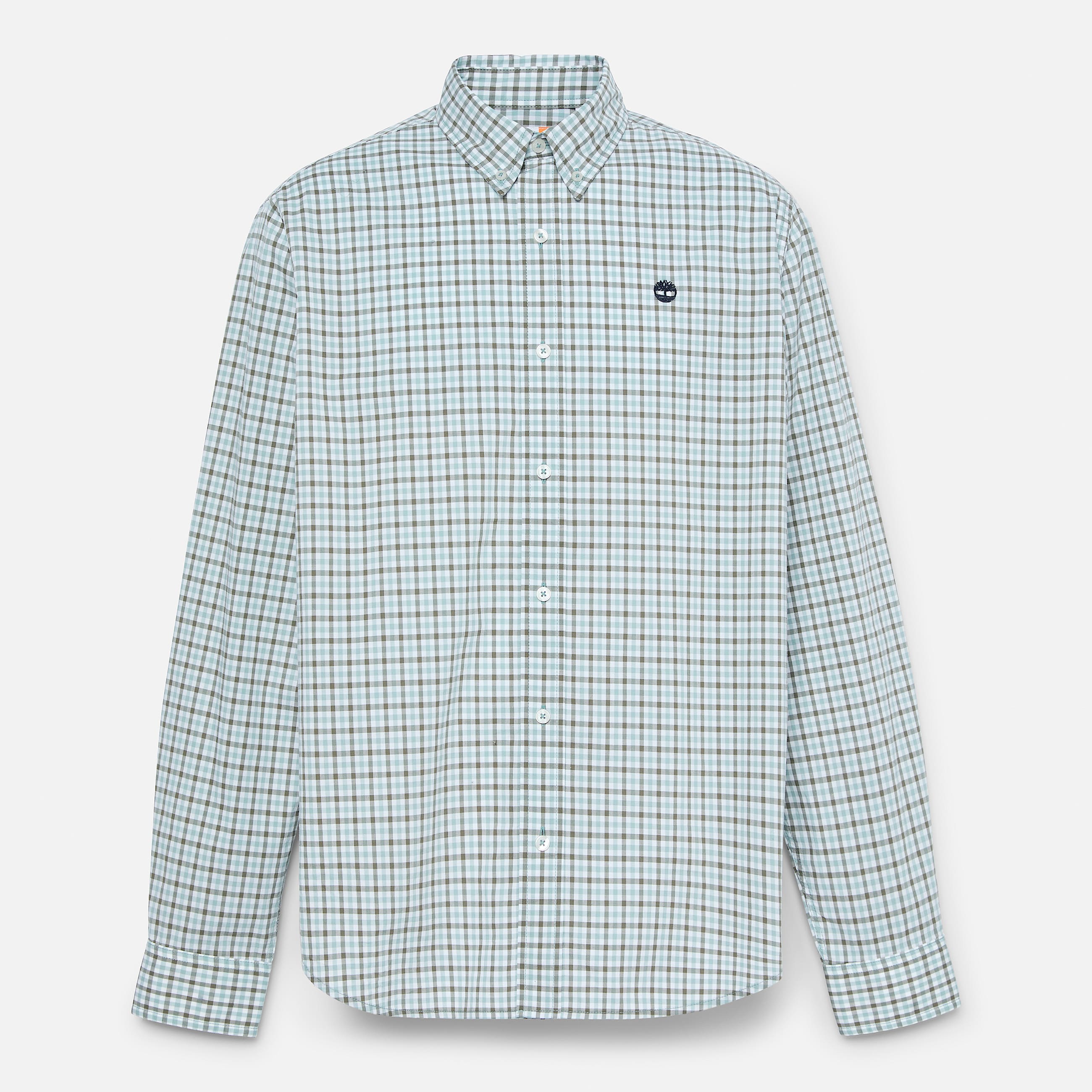 Stretch Poplin Gingham Shirt for Men in Grey TBL Grey ALT10