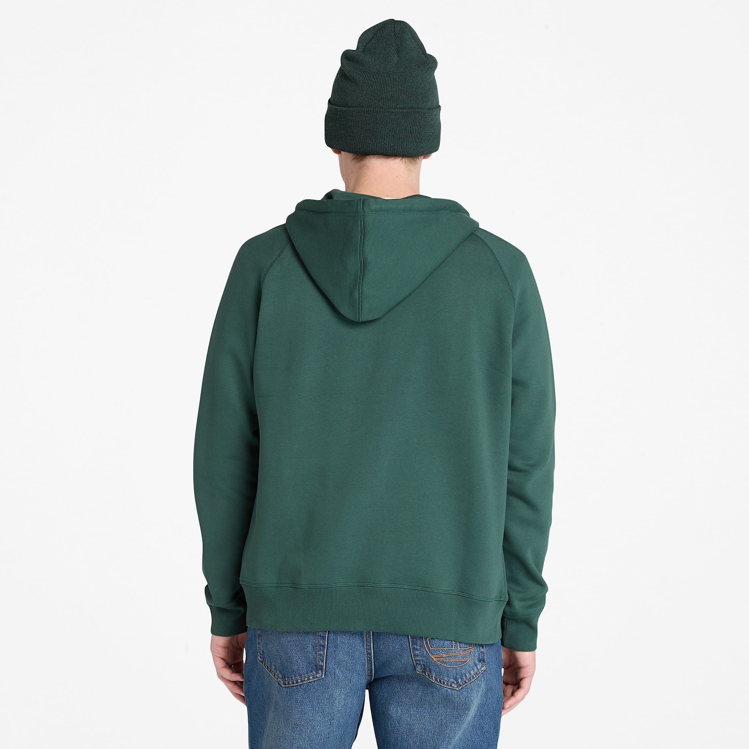Sweat  capuche zipp et envers bross Exeter River pour homme en vert fonc TBL Verte ALT9