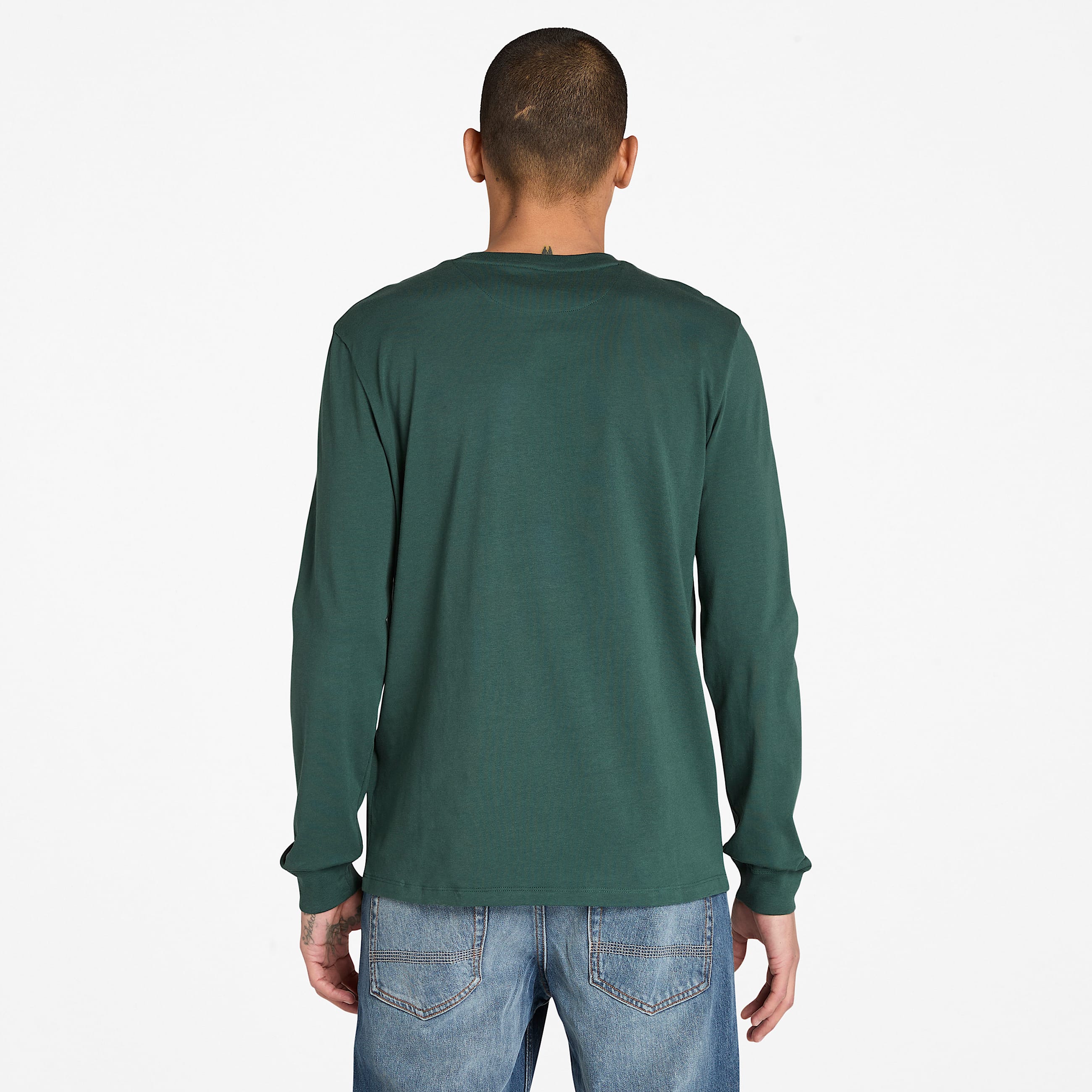 Tshirt a Maniche Lunghe Dunstan River da Uomo in verde scuro TBL verde ALT9