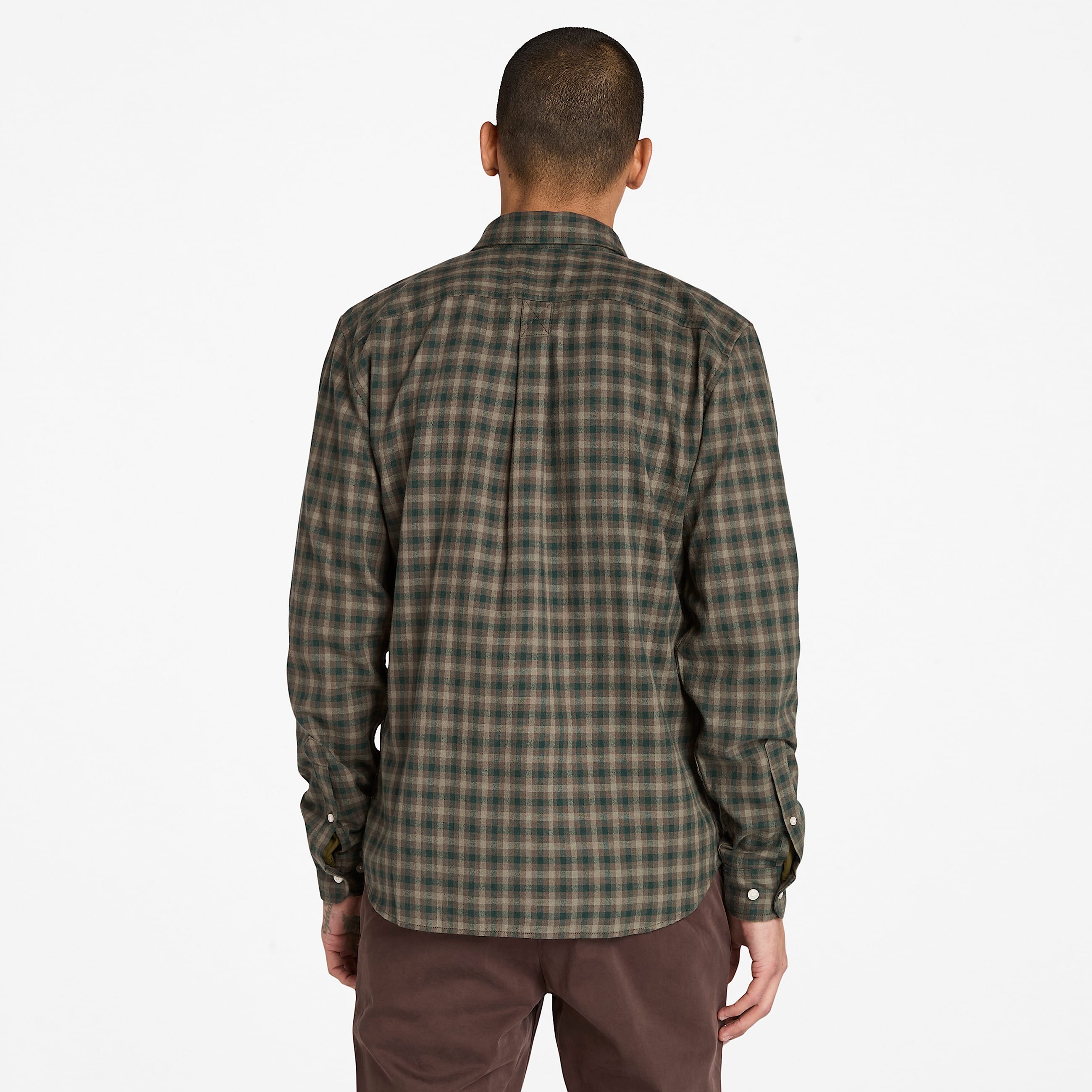 Solucell Air Gingham Shirt for Men in Dark Green TBL Green ALT9