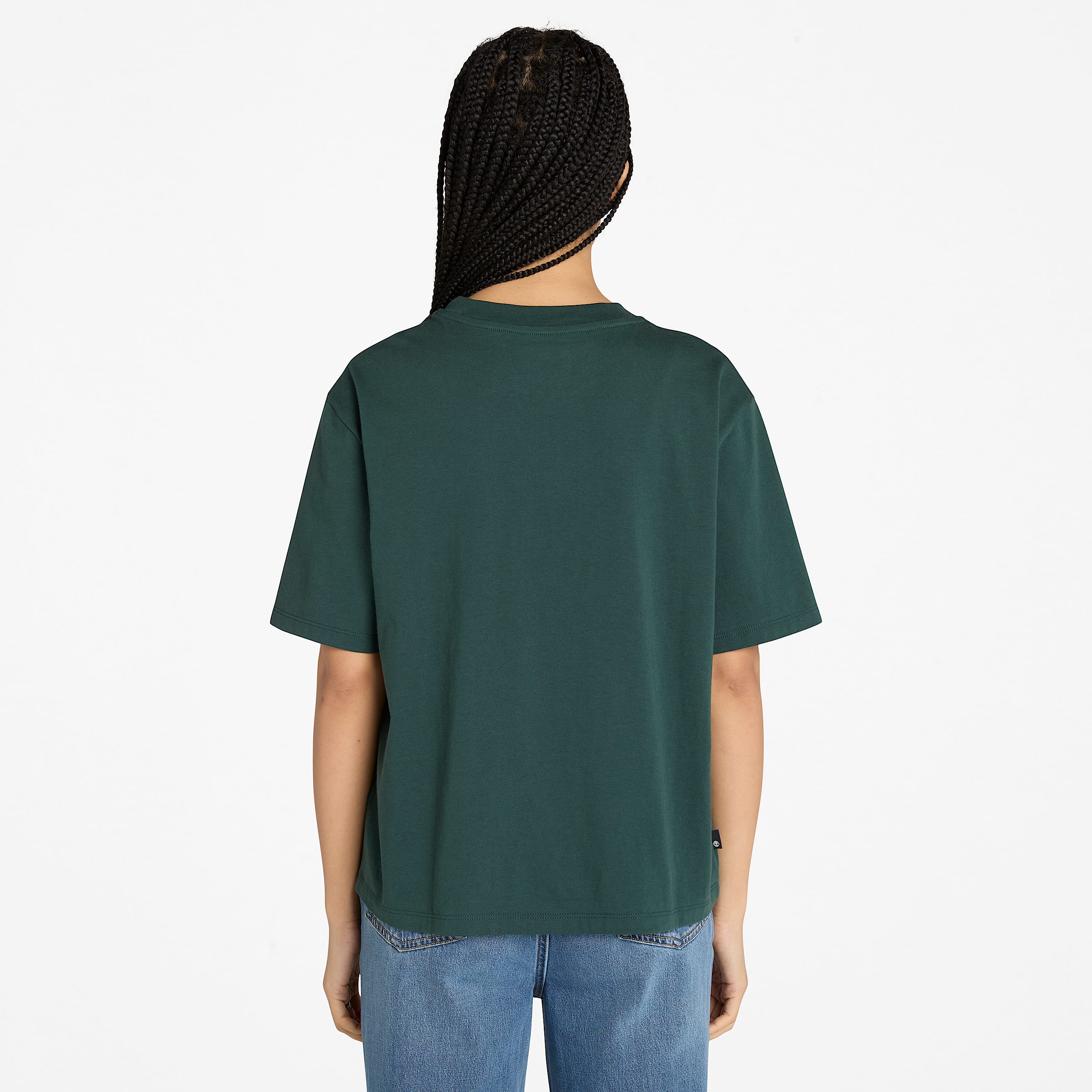 Timberland Varsity Graphic ShortSleeve TShirt for Women in Dark Green TBL Green ALT9