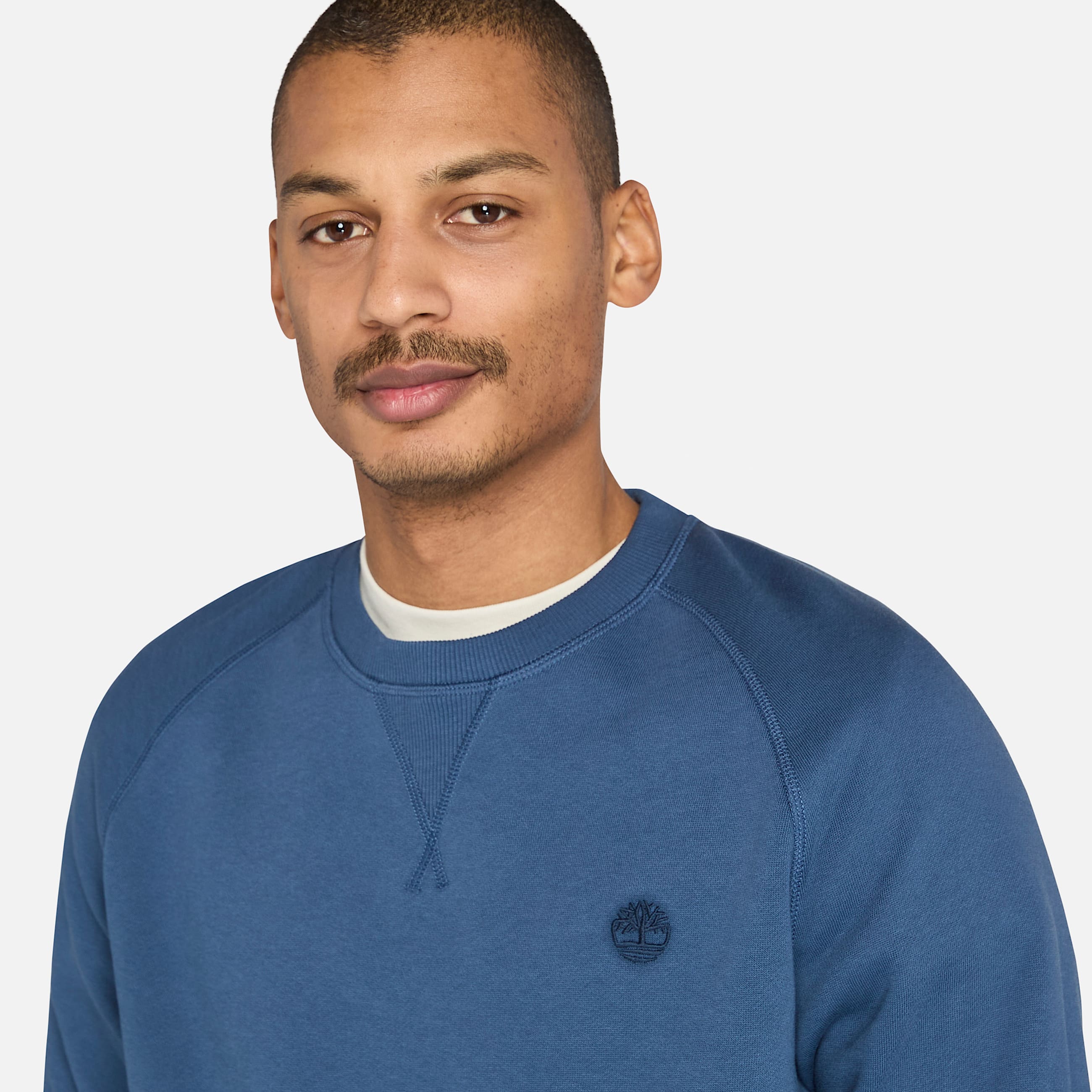 Exeter River Brushed Back Crewneck Sweatshirt for Men in Dark Blue TBL Blue ALT2