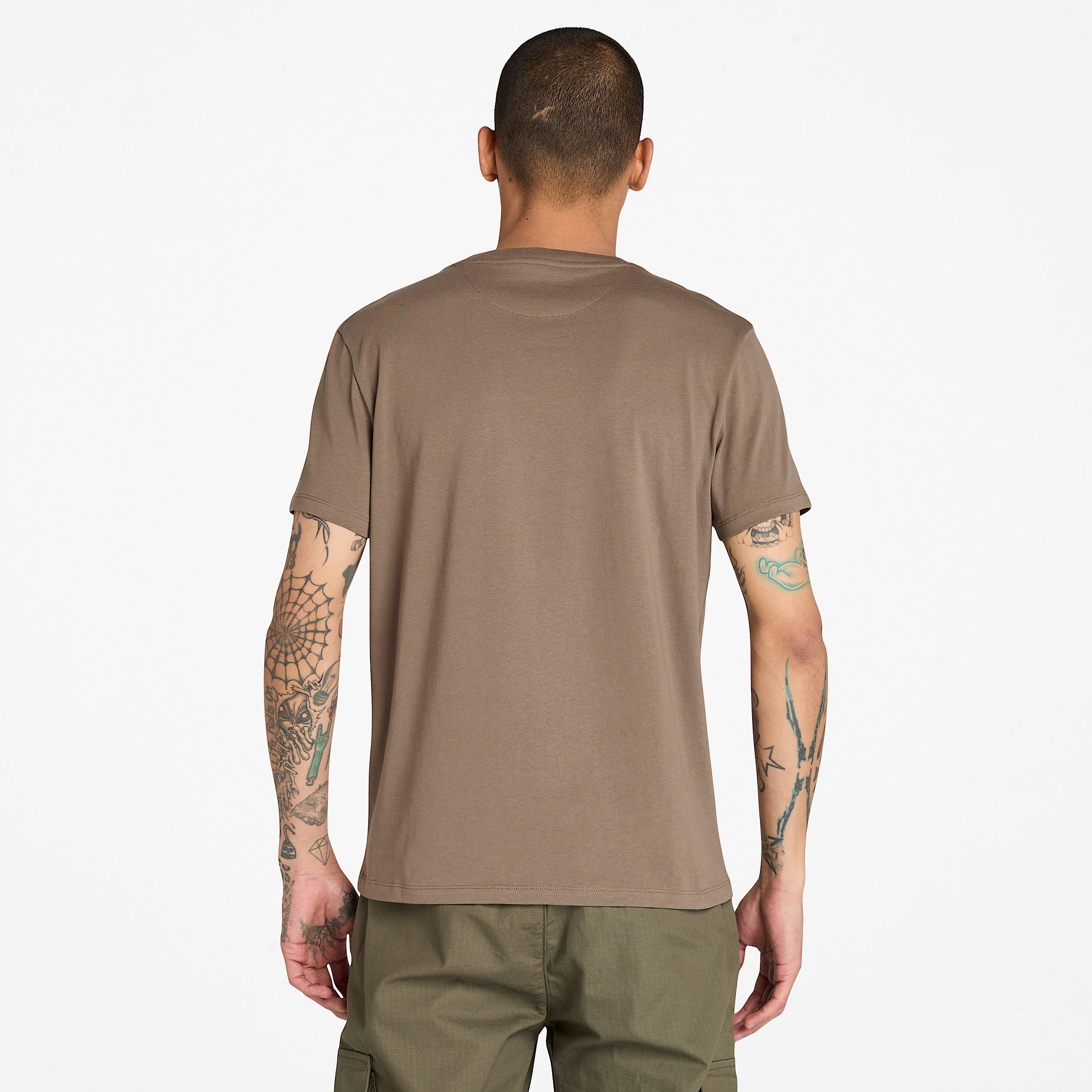 Dunstan River ShortSleeve TShirt for Men in Brown TBL Brown ALT9