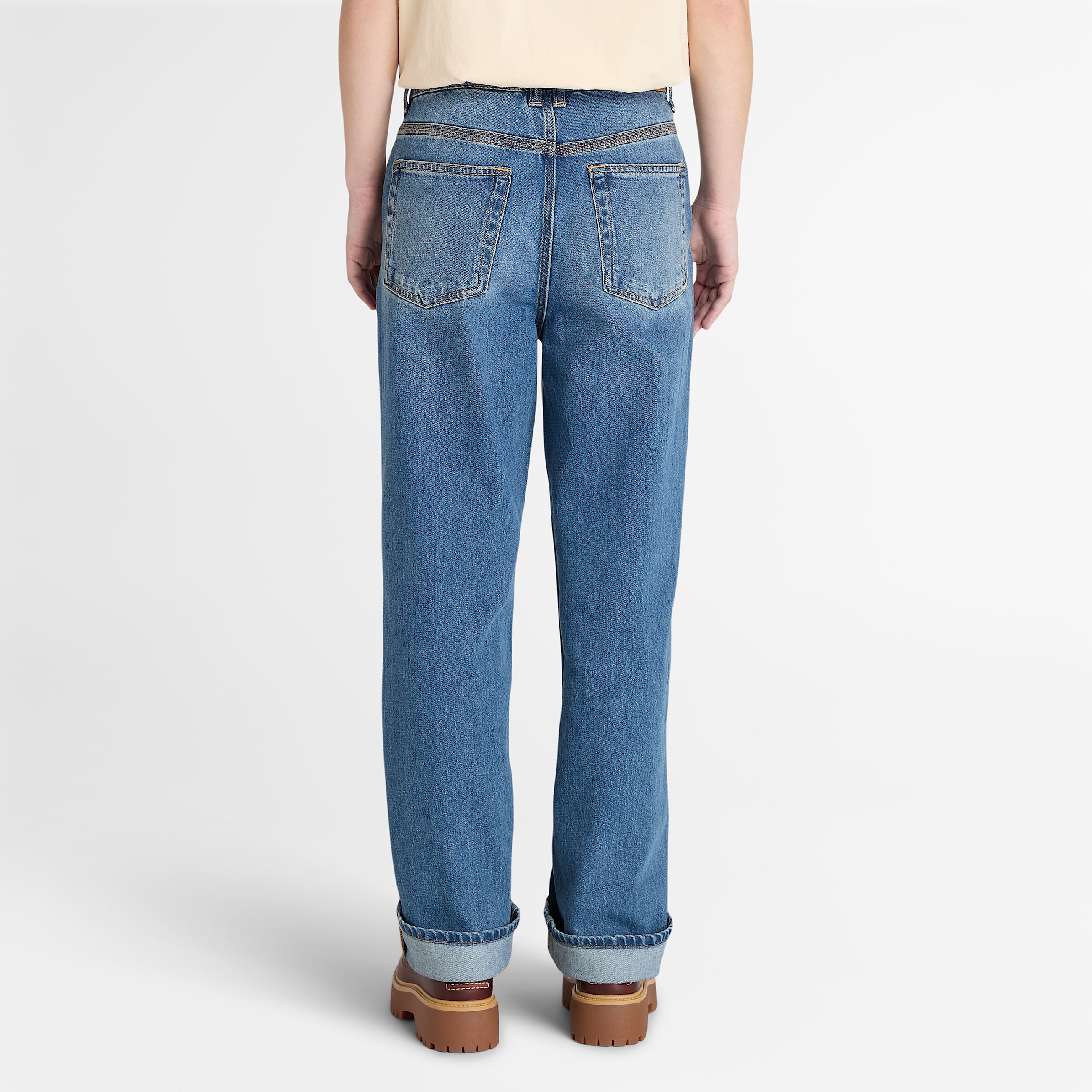 Pantalon droit en denim pour femme en bleu TBL bleu ALT9