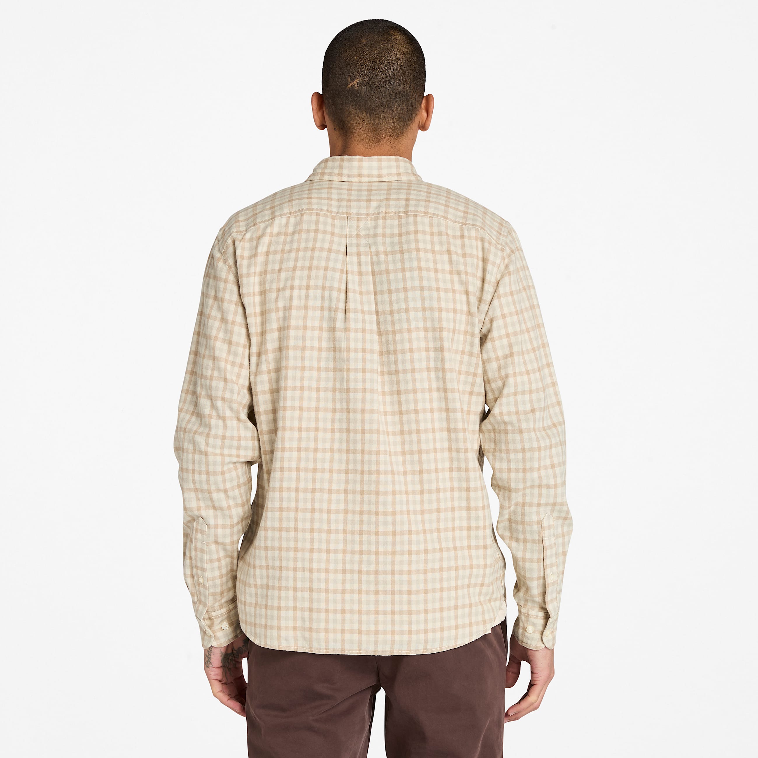 Solucell Air Gingham Shirt for Men in Beige TBL Beige ALT9