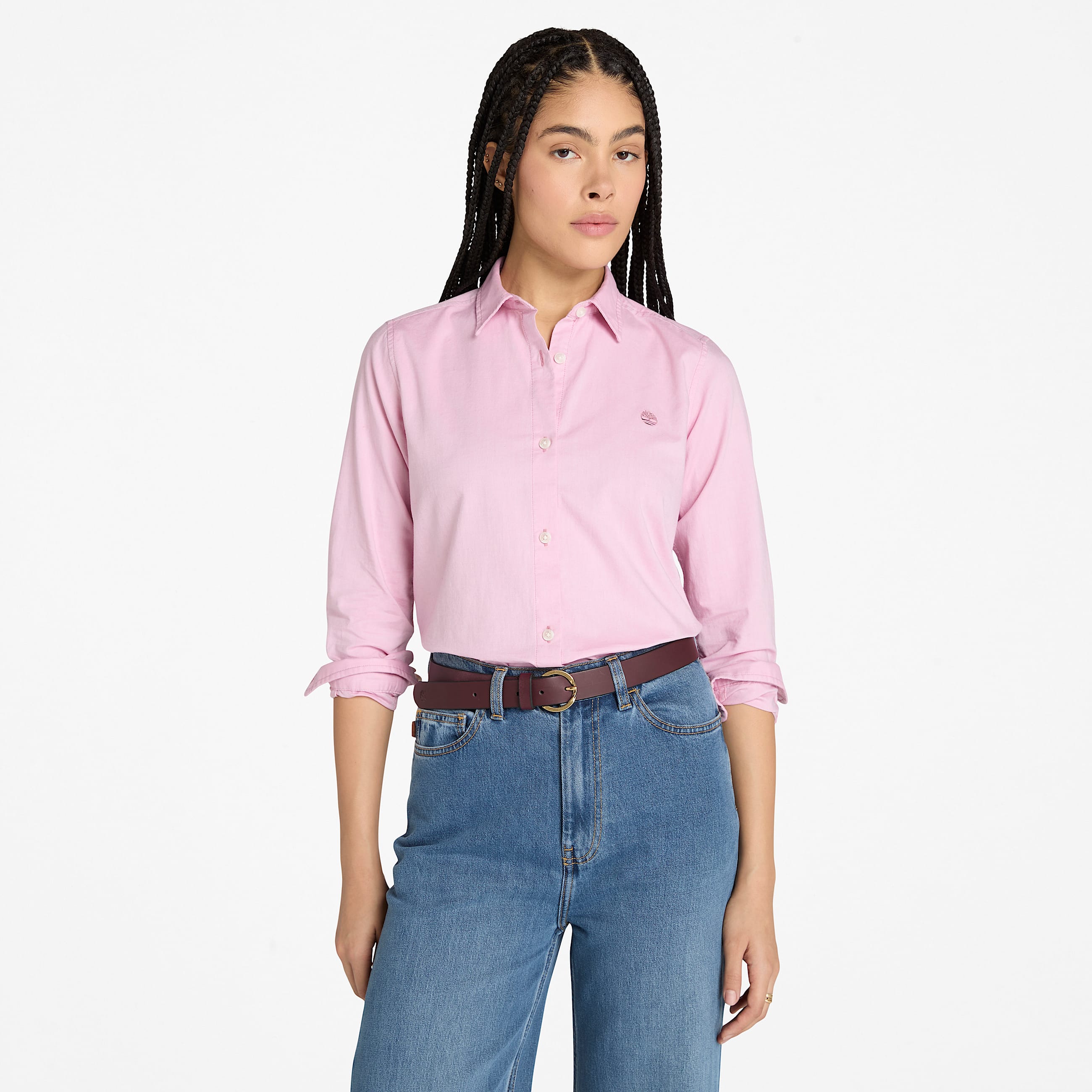 Timberland Oxford LongSleeve Shirt for Women in Pink TBL Pink HERO