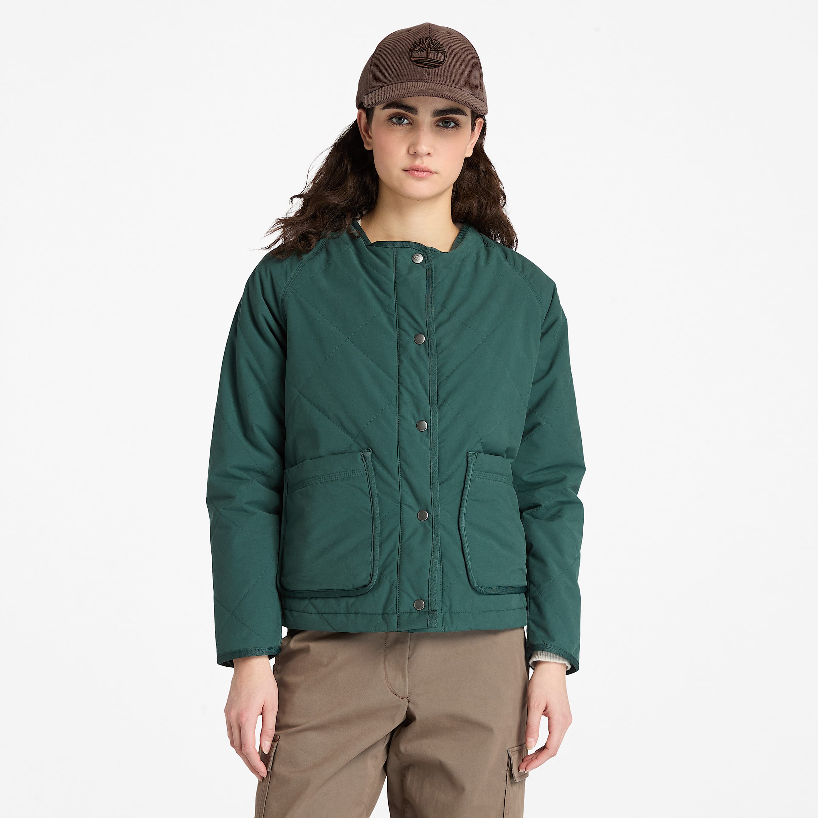 Veste matelasse dperlante durable pour femme en vert fonc TBL Verte HERO