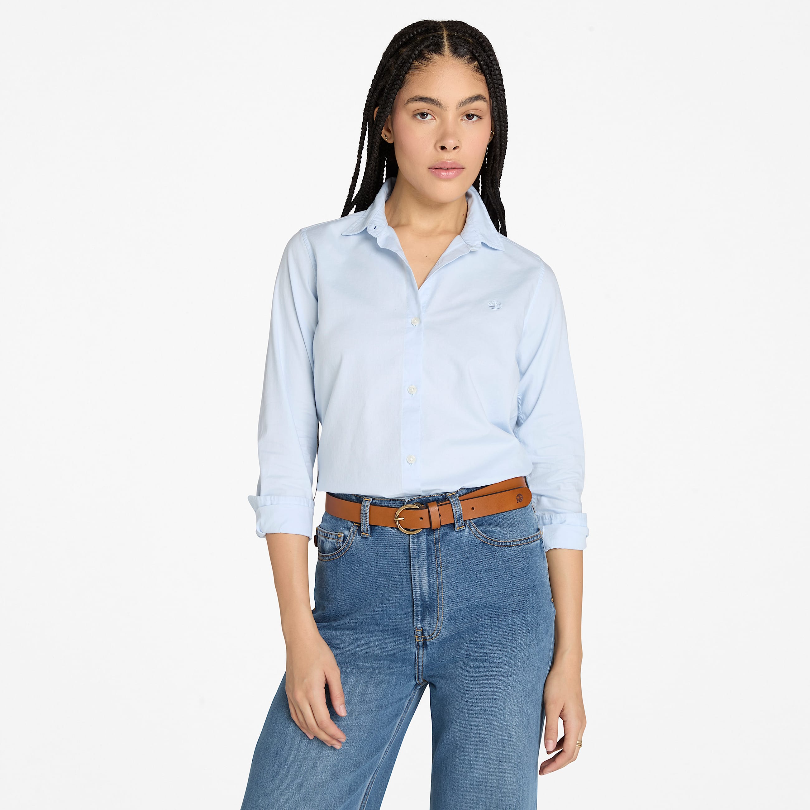 Timberland Oxford LongSleeve Shirt for Women in Blue TBL Blue HERO