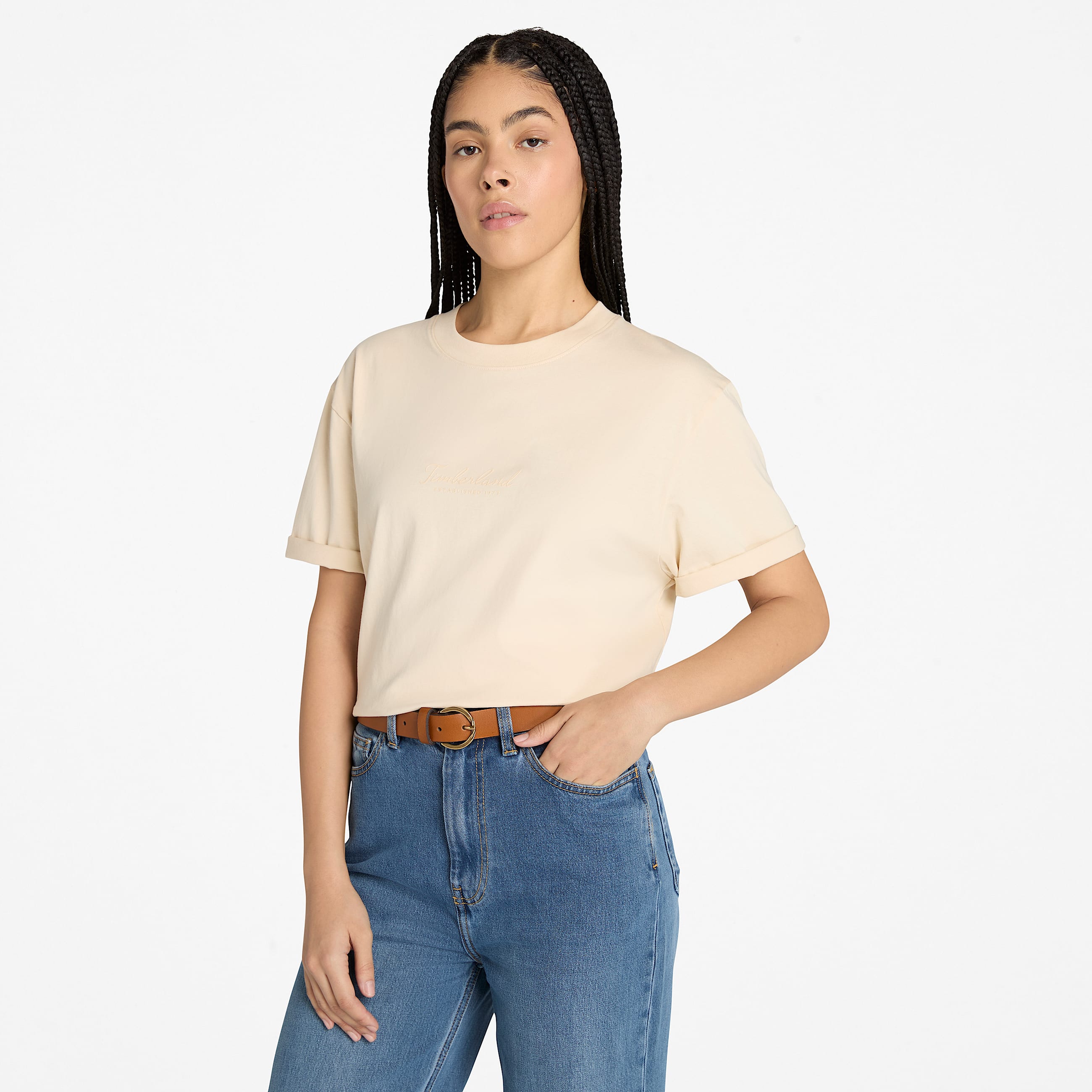 Lush Comfort ShortSleeve Tee for Women in Beige TBL Beige HERO