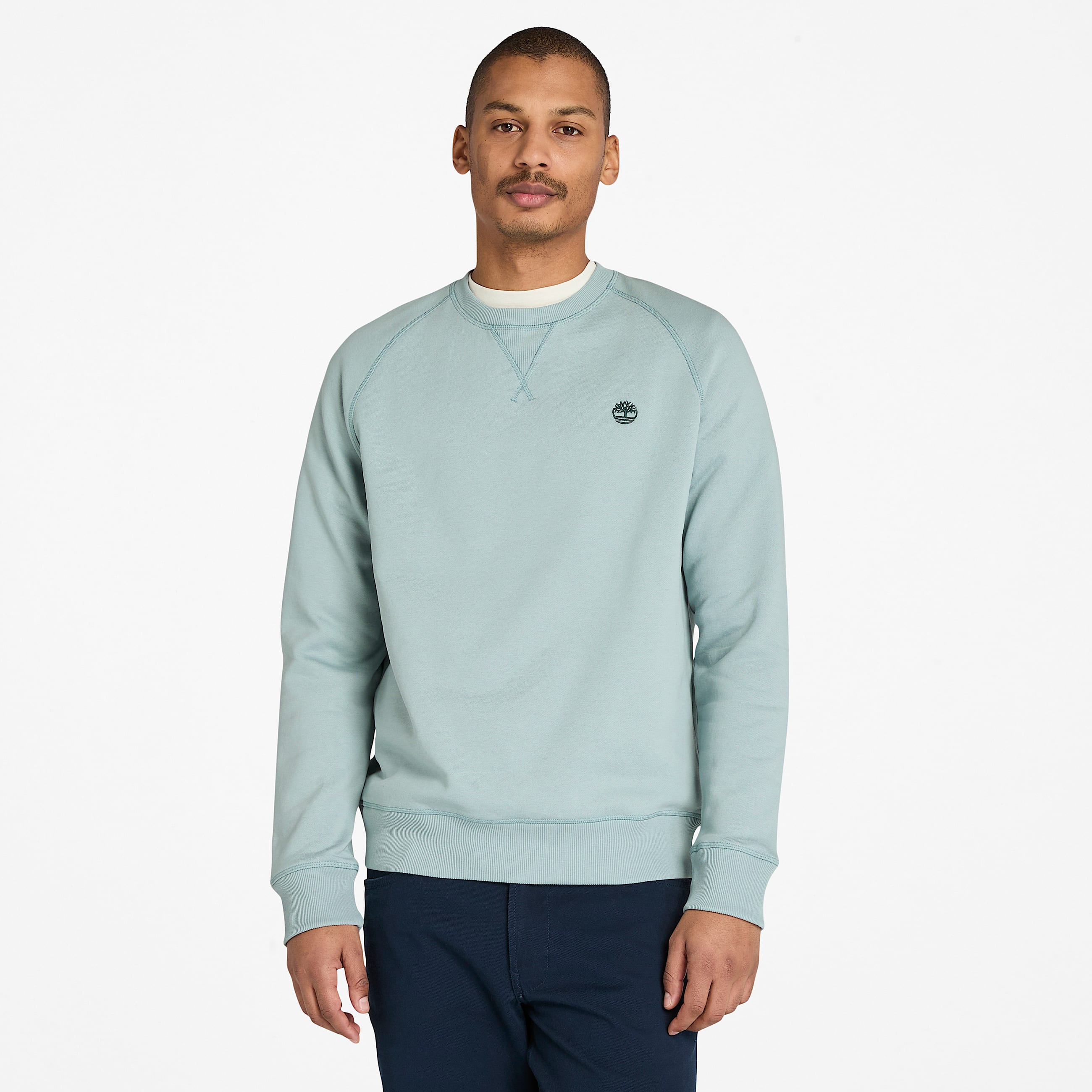 Exeter River Brushed Back Crewneck Sweatshirt for Men in Grey TBL Grey HERO