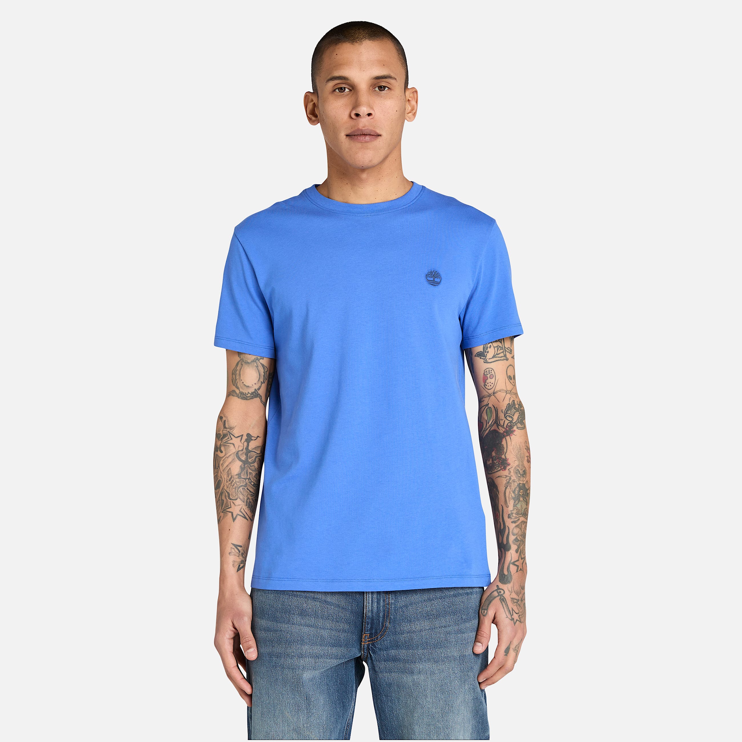 Dunstan River ShortSleeve TShirt for Men in Blue TBL Blue HERO
