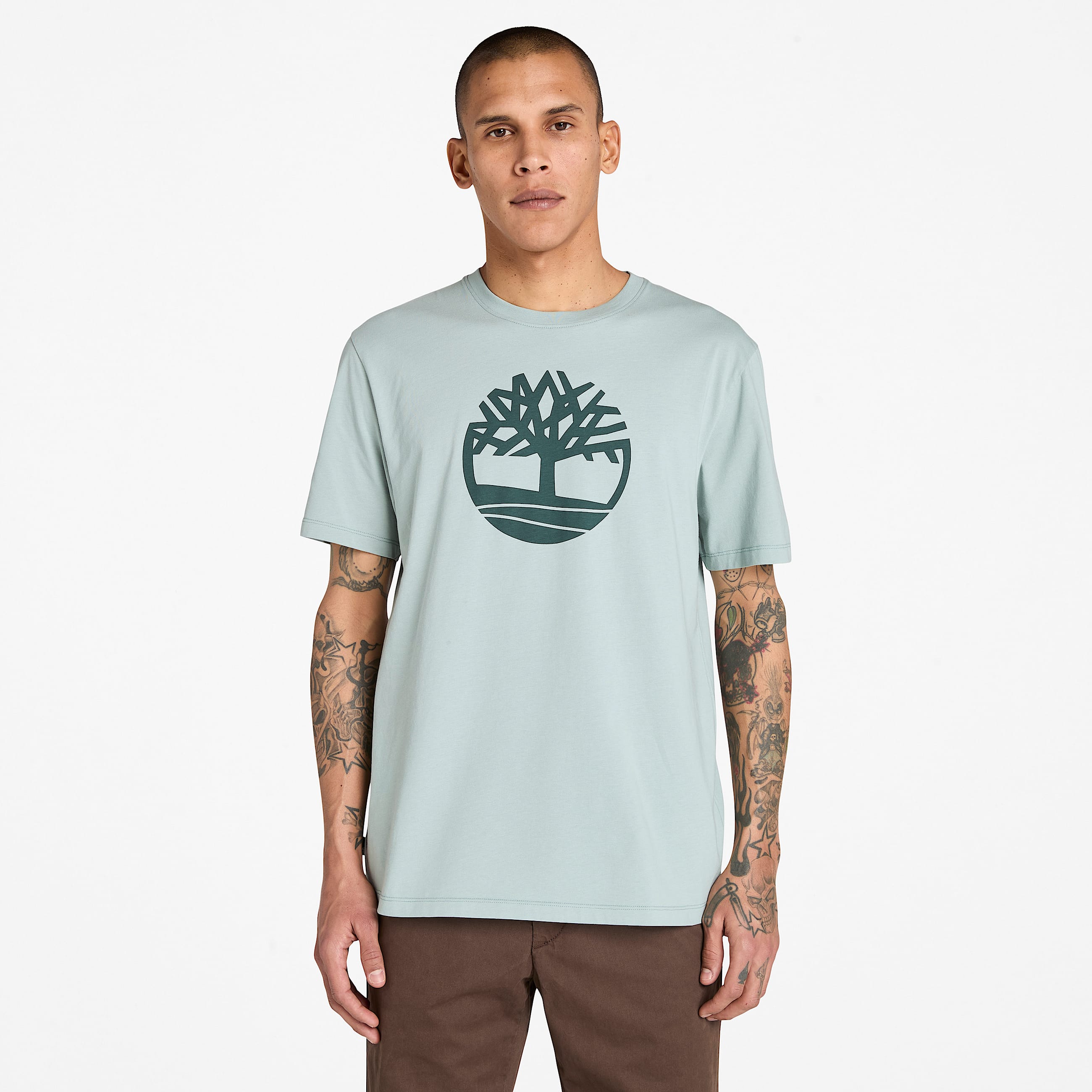 Tshirt  manches courtes  logo arbre Kennebec River pour homme en gris TBL gris HERO