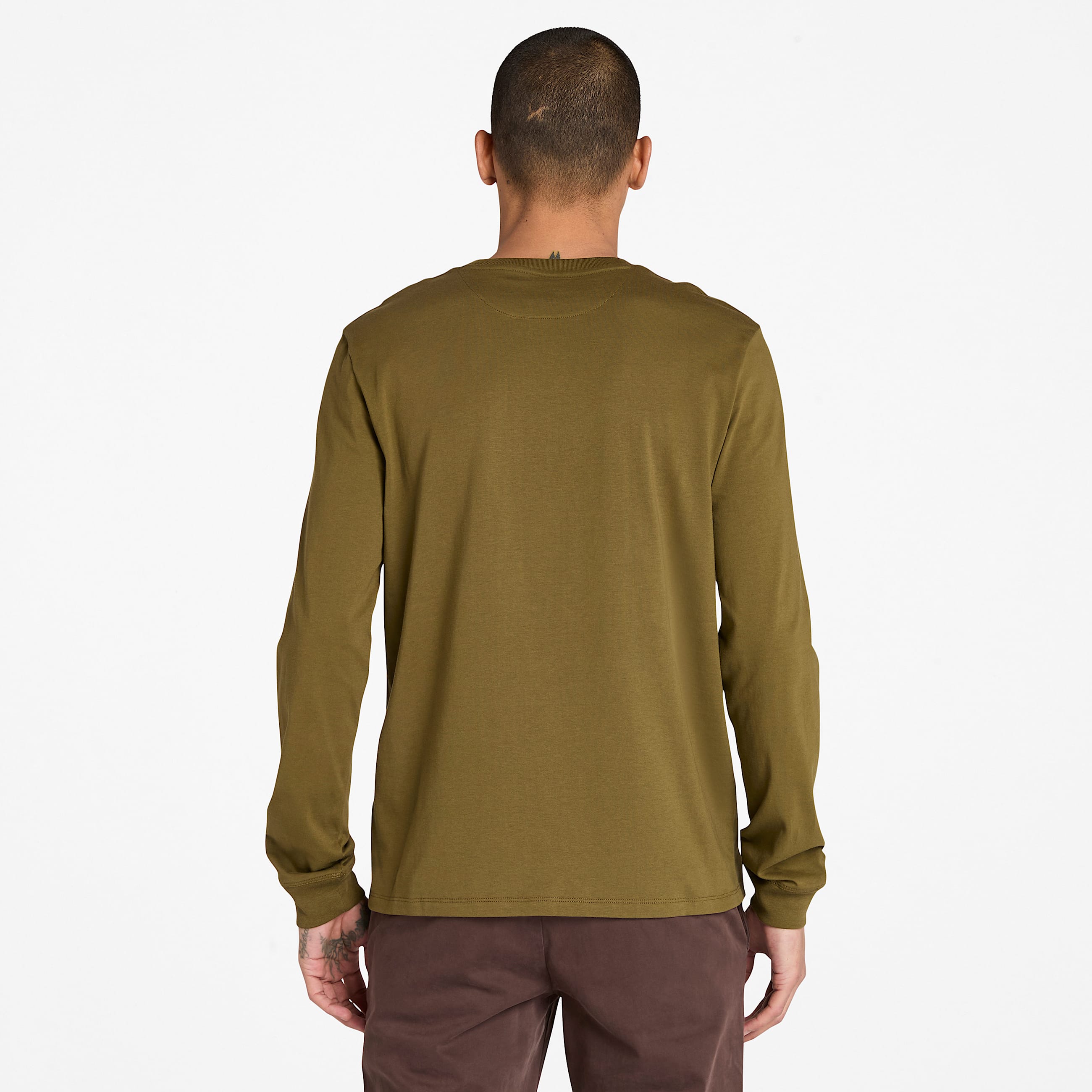Dunstan River LongSleeve TShirt for Men in Dark Green TBL Green ALT9