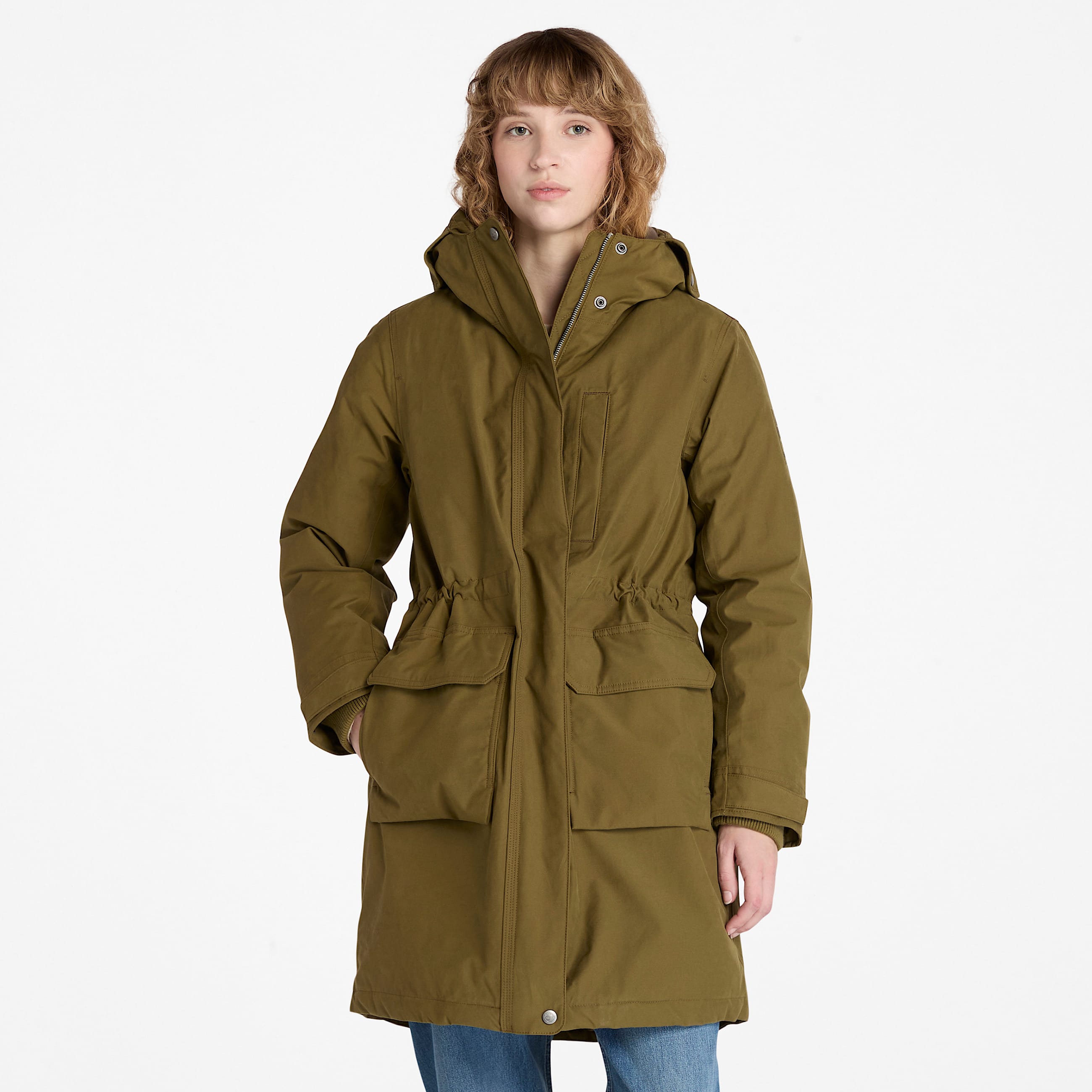 Timberland Waterproof Parka for Women in Dark Green TBL Green HERO