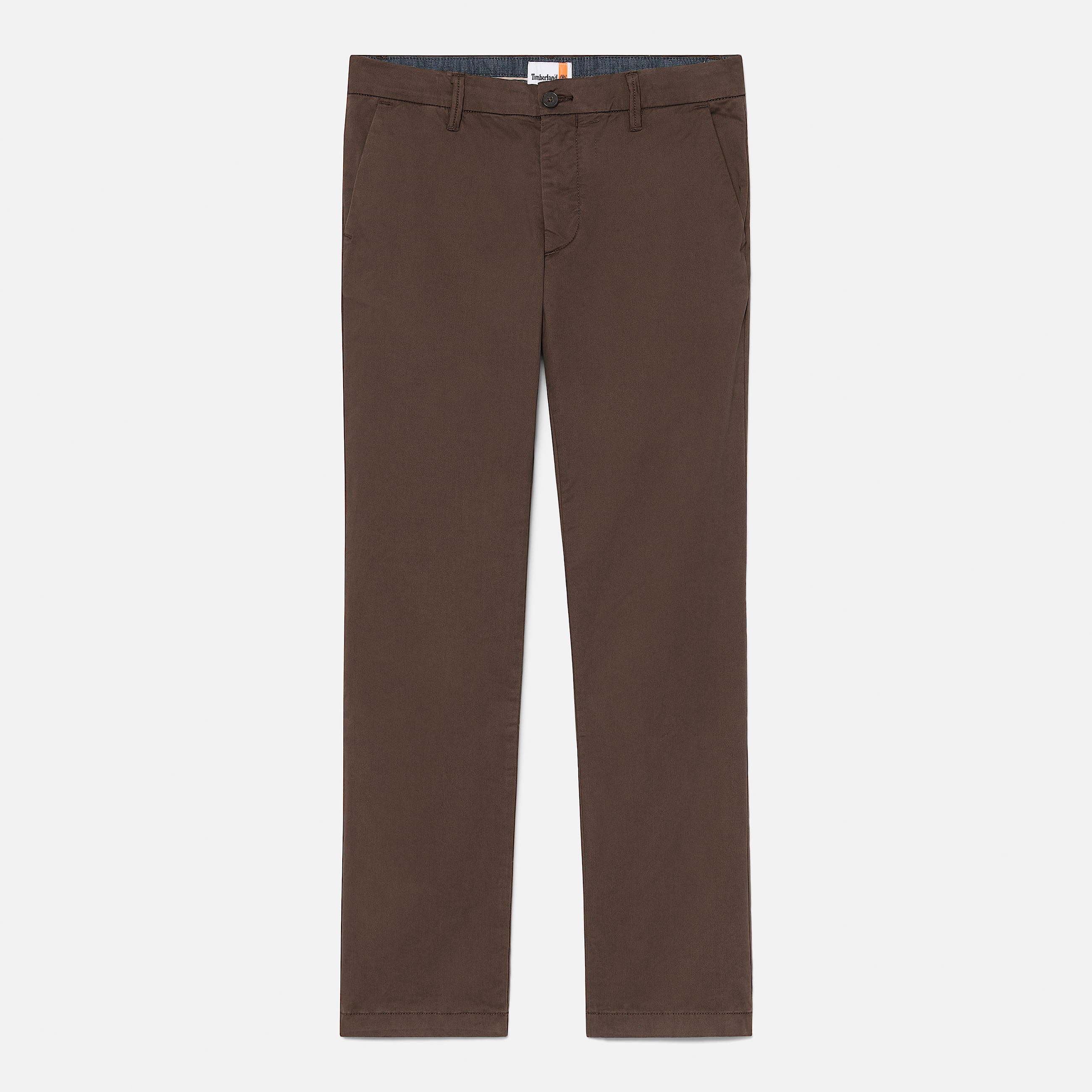 Pantalon chino en serg Claremont droit pour homme en Marron TBL marron ALT10