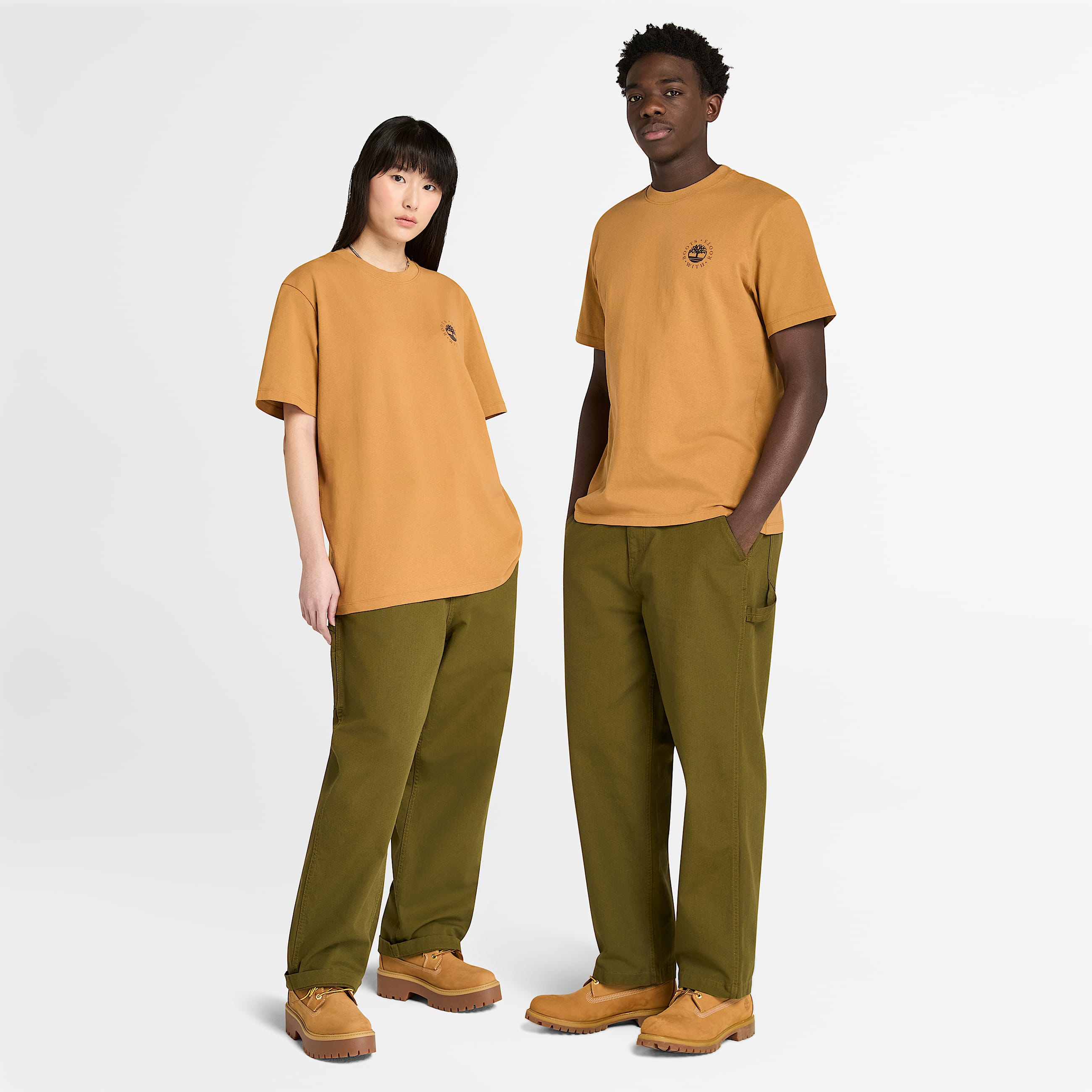 All Gender Washed Duck Canvas Carpenter Trouser in Dark Green TBL Green HERO