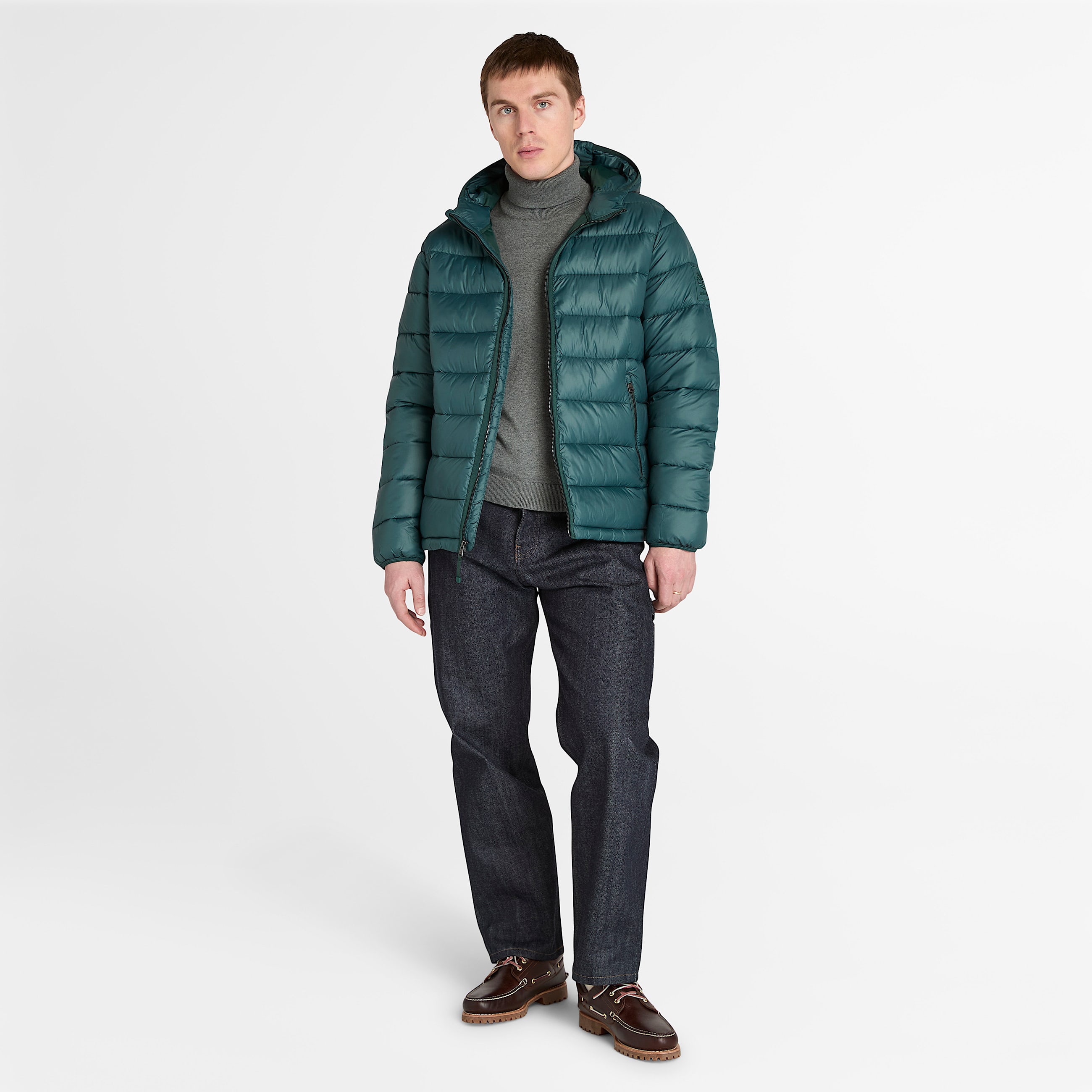 Garfield Durable WaterRepellent Puffer Jacket for Men in Dark Green TBL Green ALT1